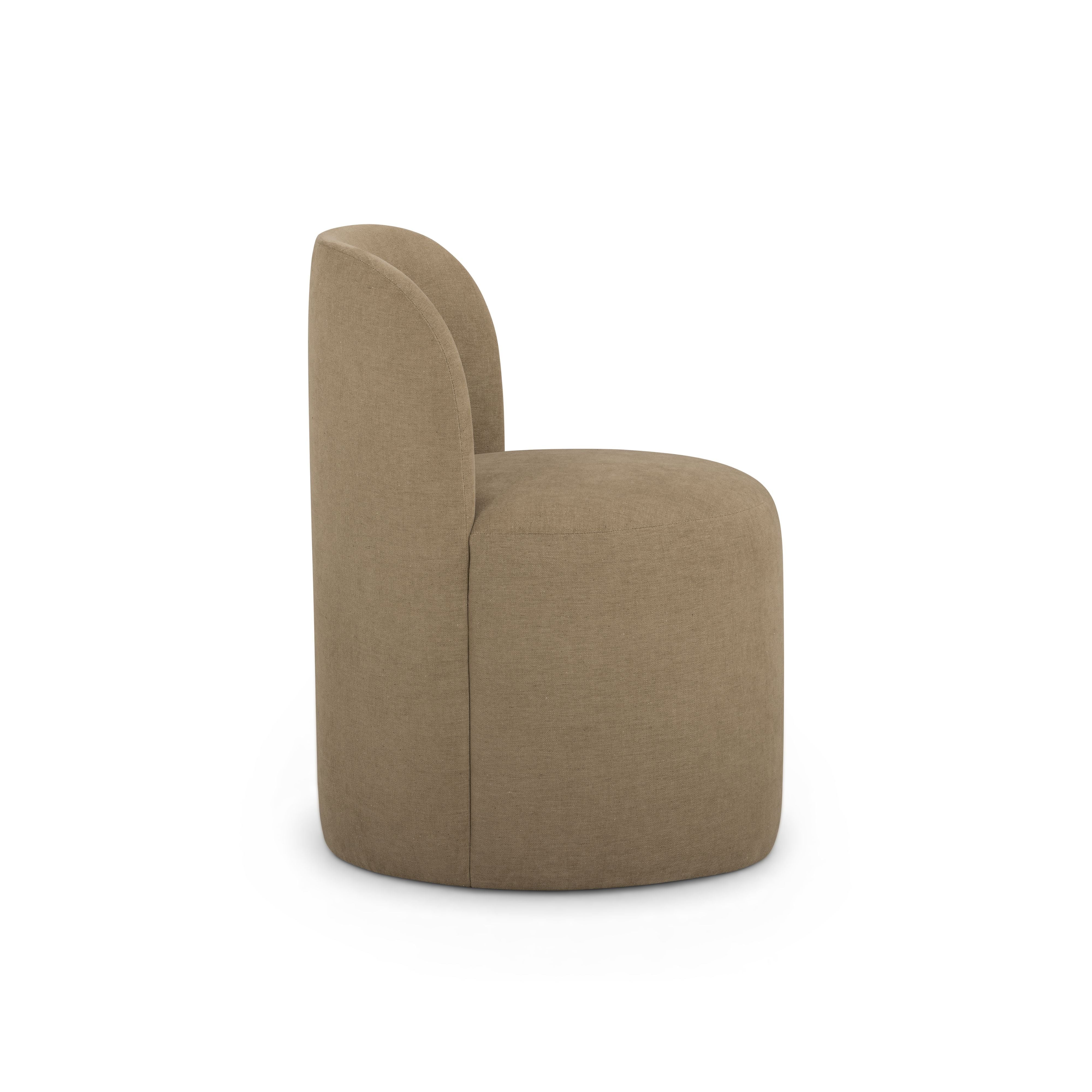 Persa Round Back Performance Chenille Dining Chair - Image 9