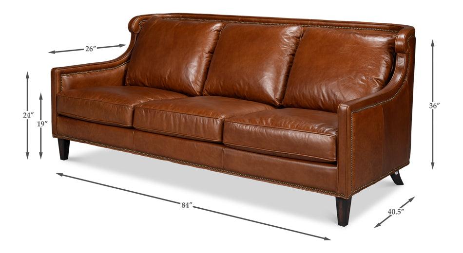 Philipe Distilled Leather Sofa - Image 5