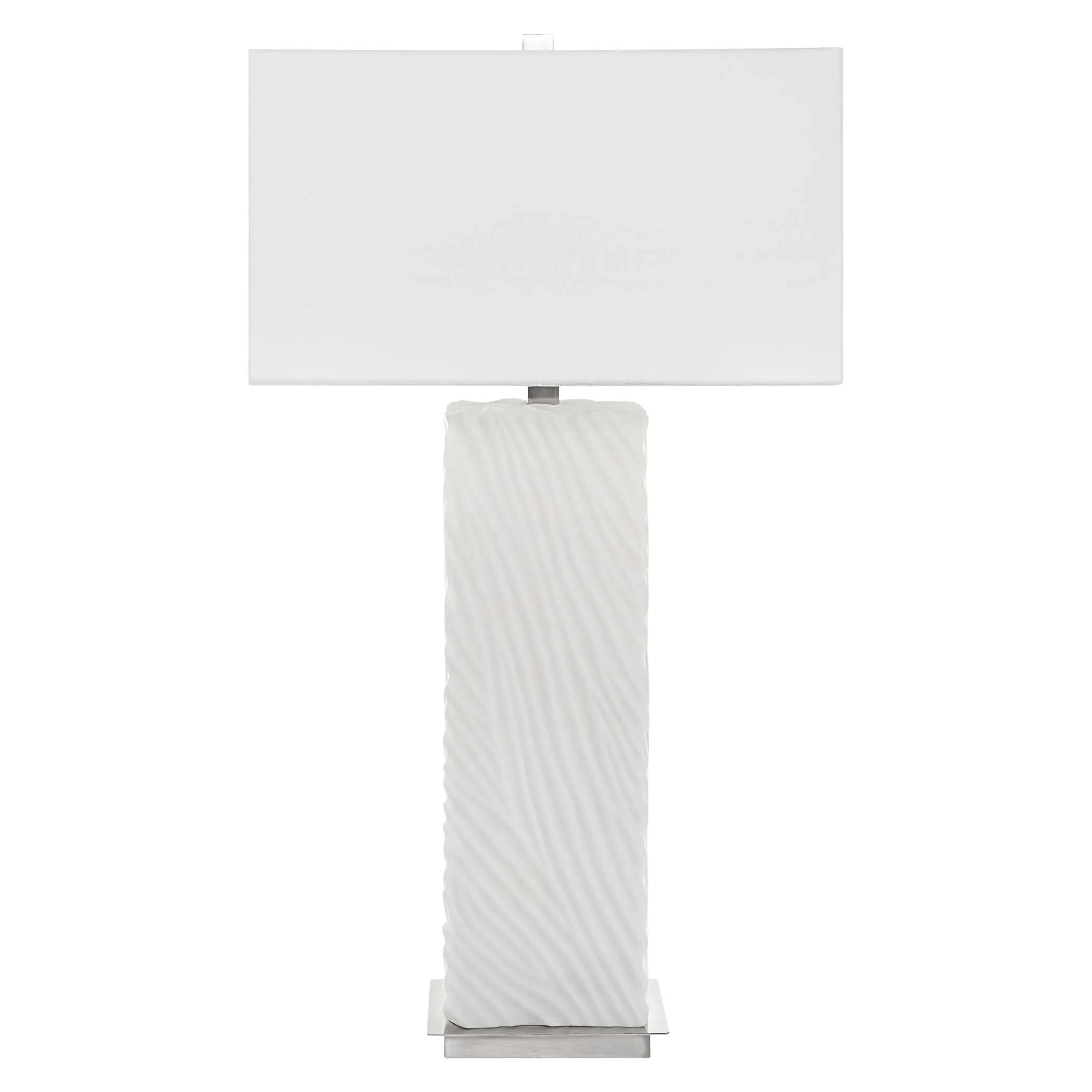 Pillar White Marble Table Lamp - Image 4