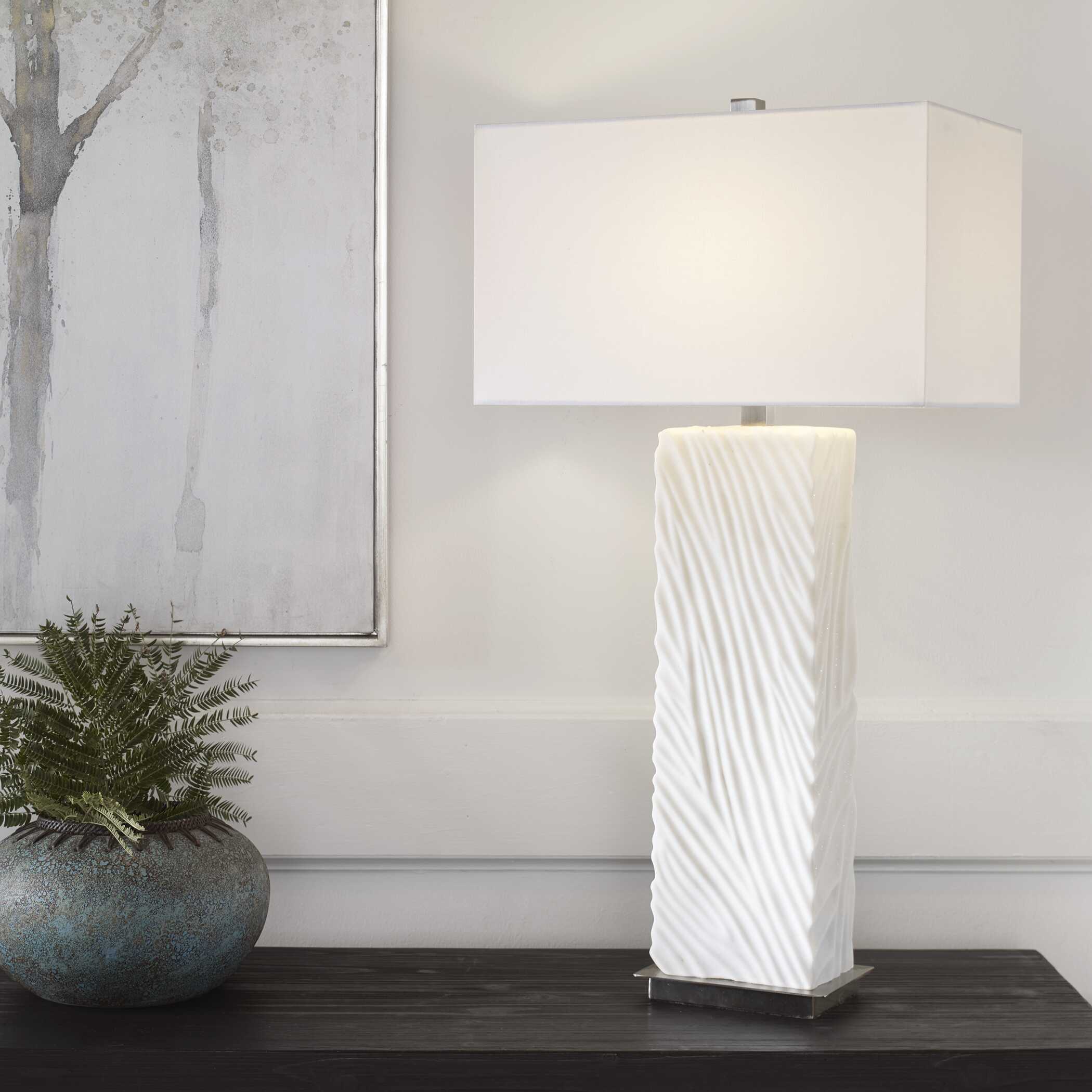 Pillar White Marble Table Lamp - Image 8