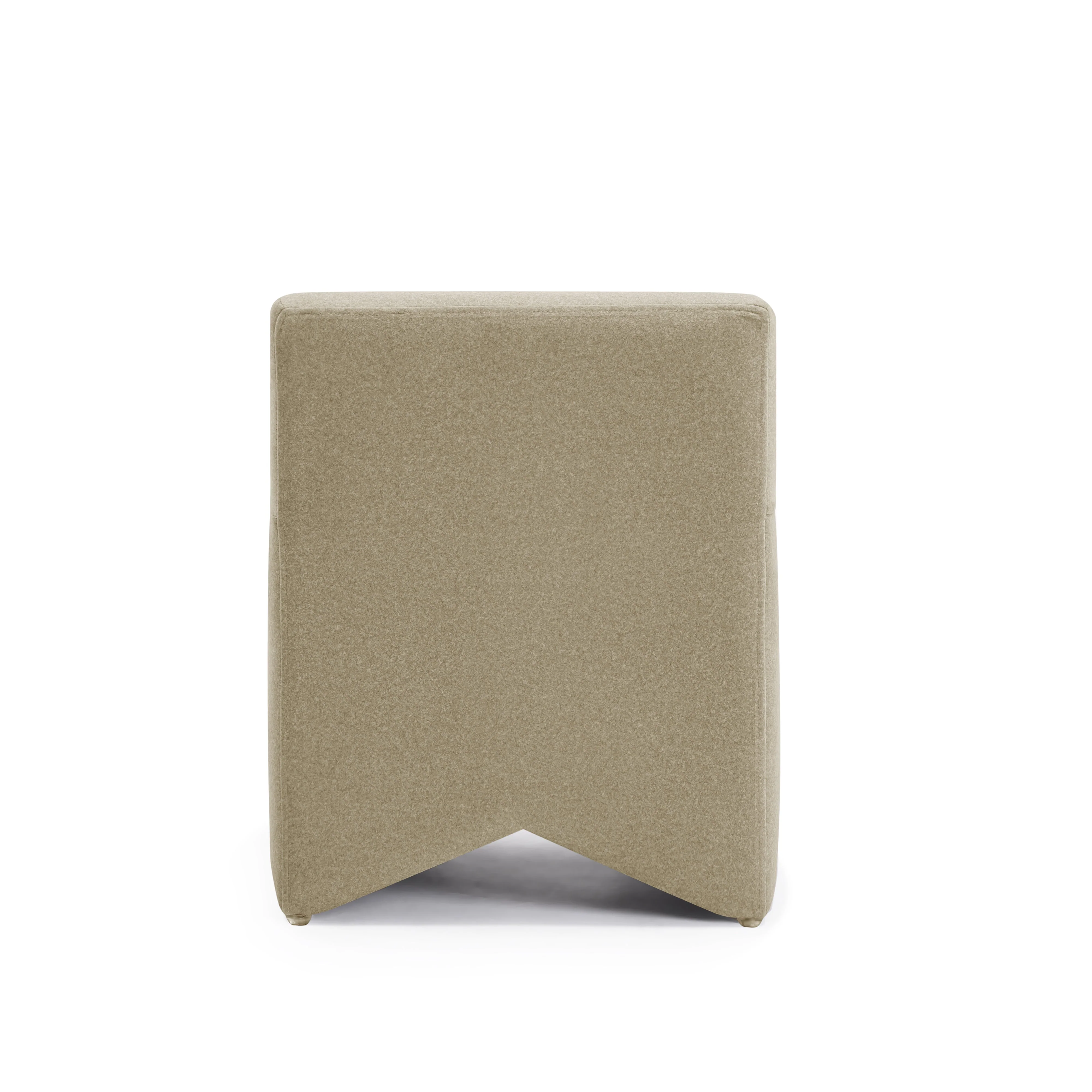 Pippa Taupe Performance Vegan Mohair Accent Stool - Image 6