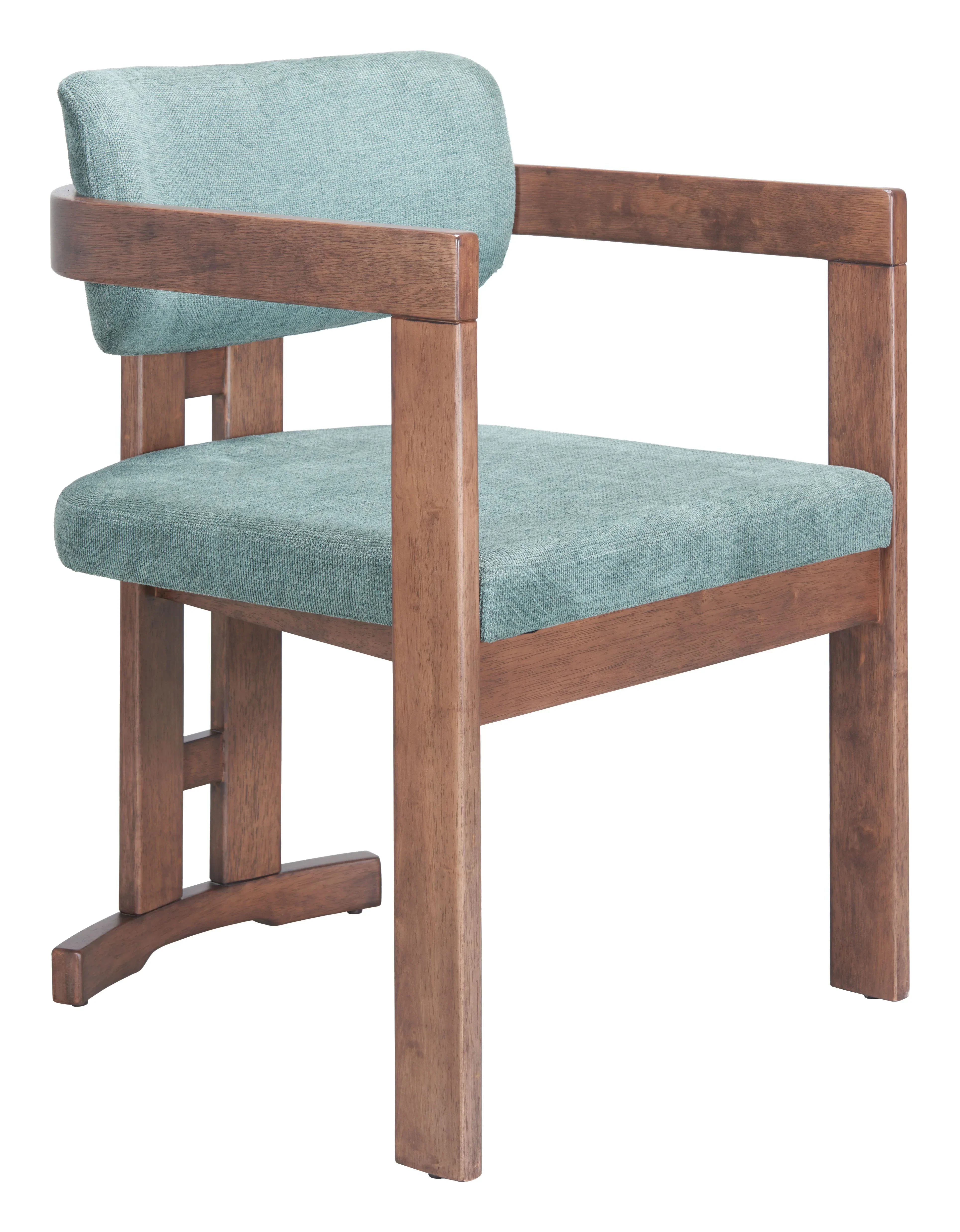 Poly Dining Chair Moss Gray & Walnut - Set of 2