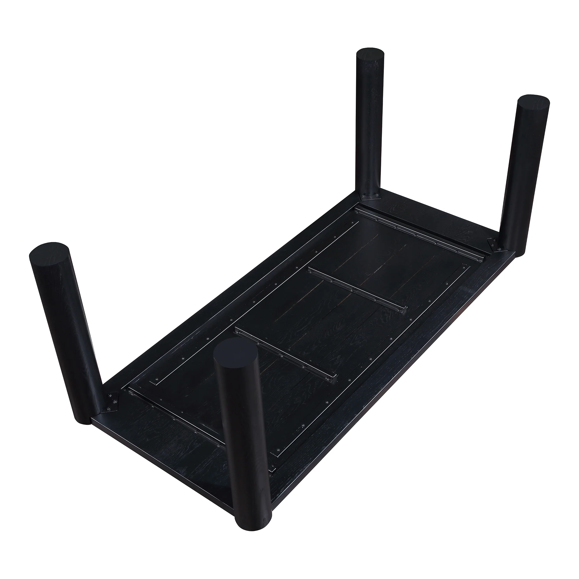 Post Dining Table Oak Black - Image 7