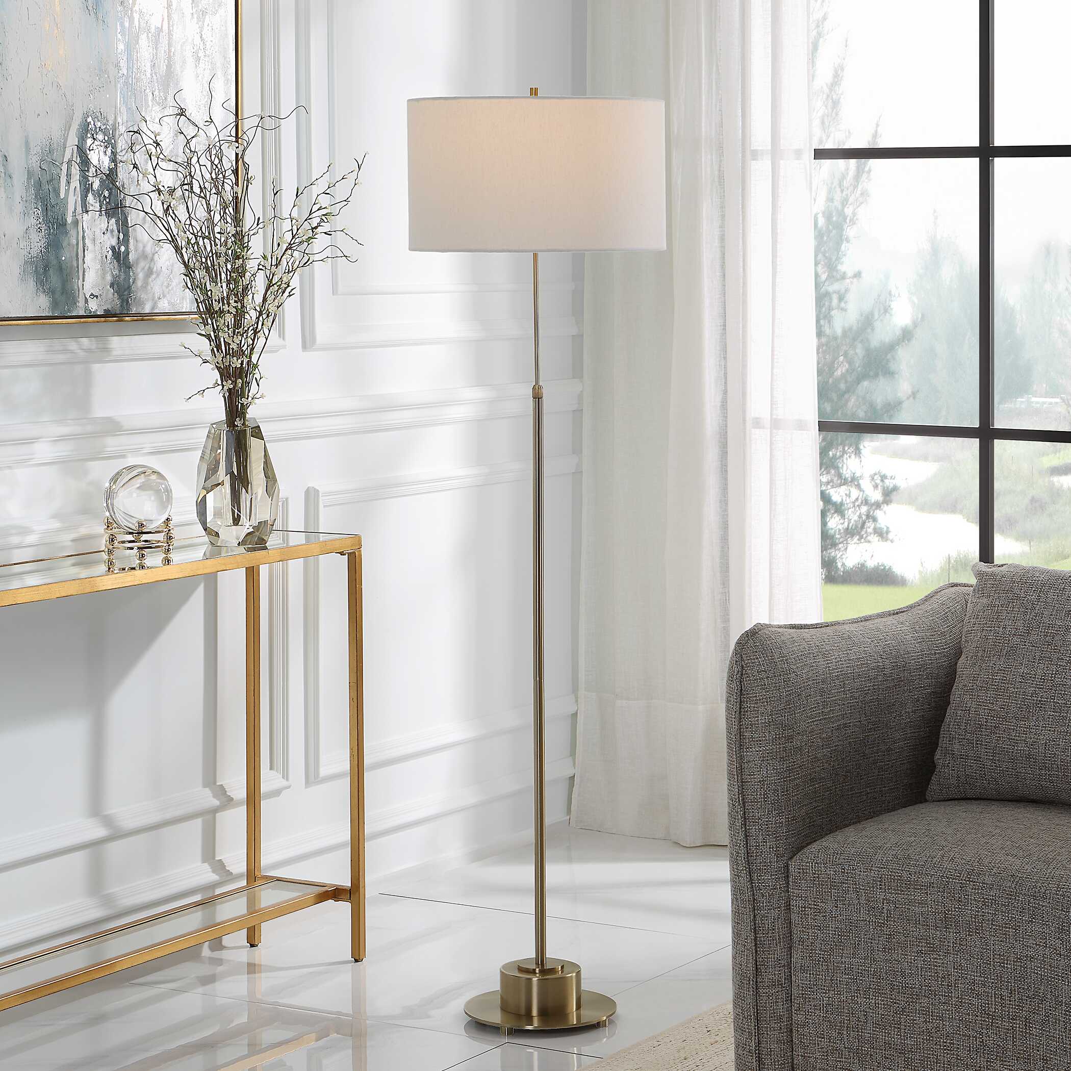 Prominence Brass Floor Lamp - Image 2