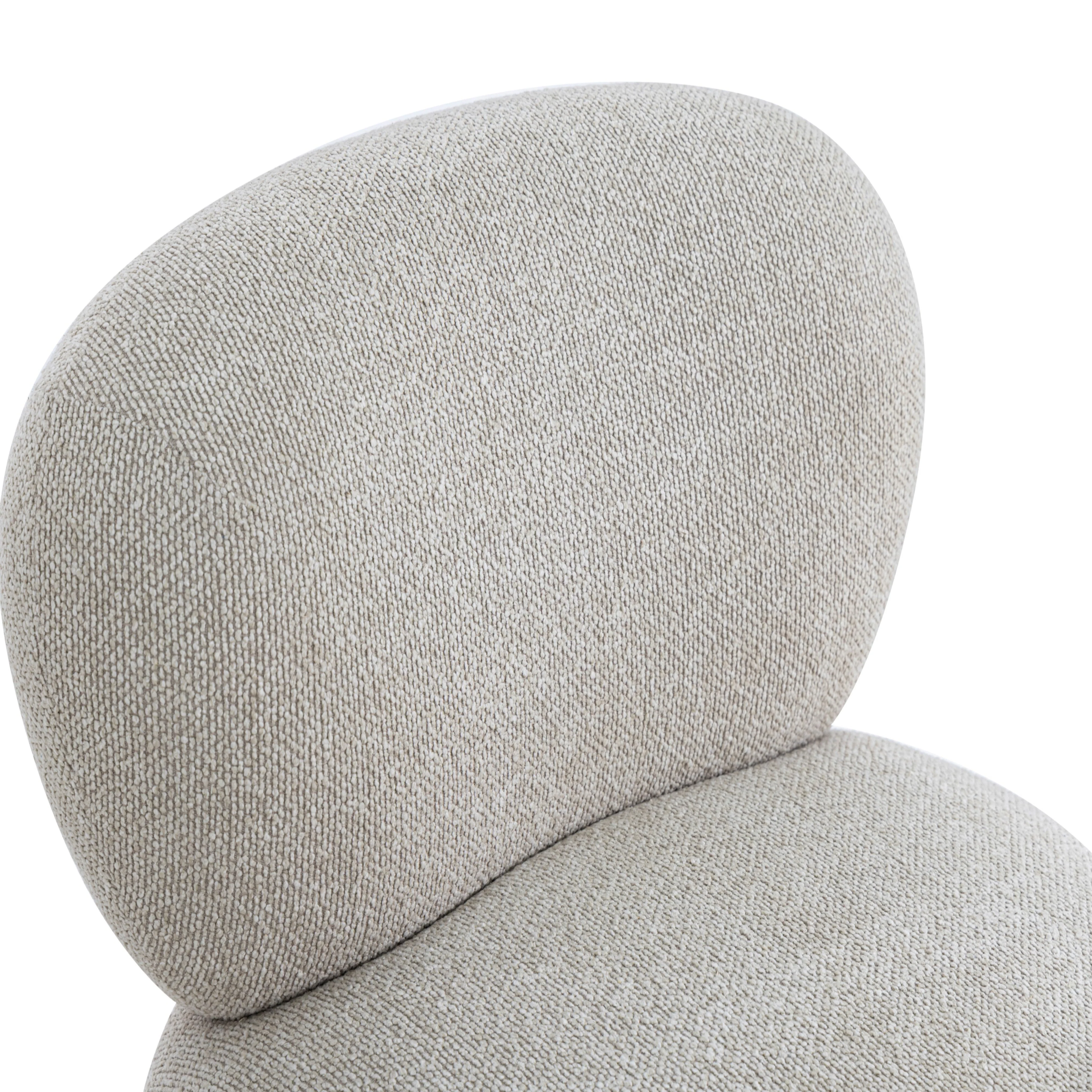 Pucker Warm Grey Performance Boucle Accent Chair - Image 4