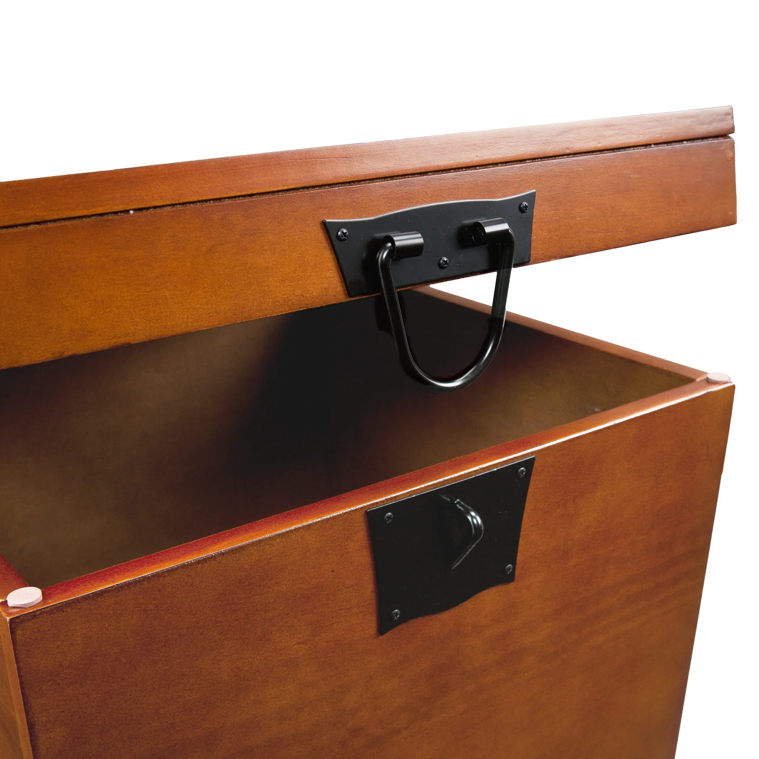 Pyramid Lift-Top Trunk End Table – Mission Oak - Image 6