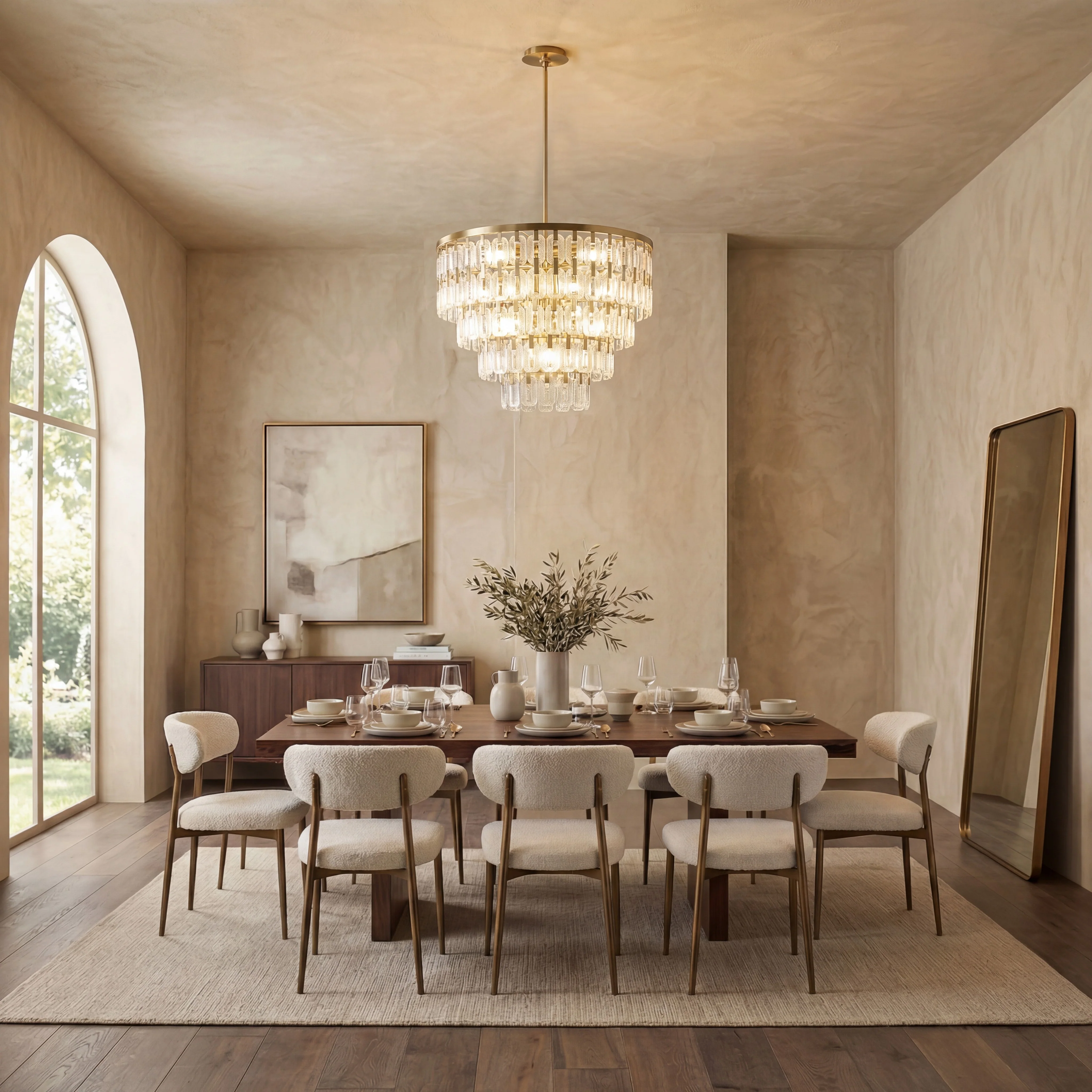 Queenie Tiered Glass Chandelier - Image 2
