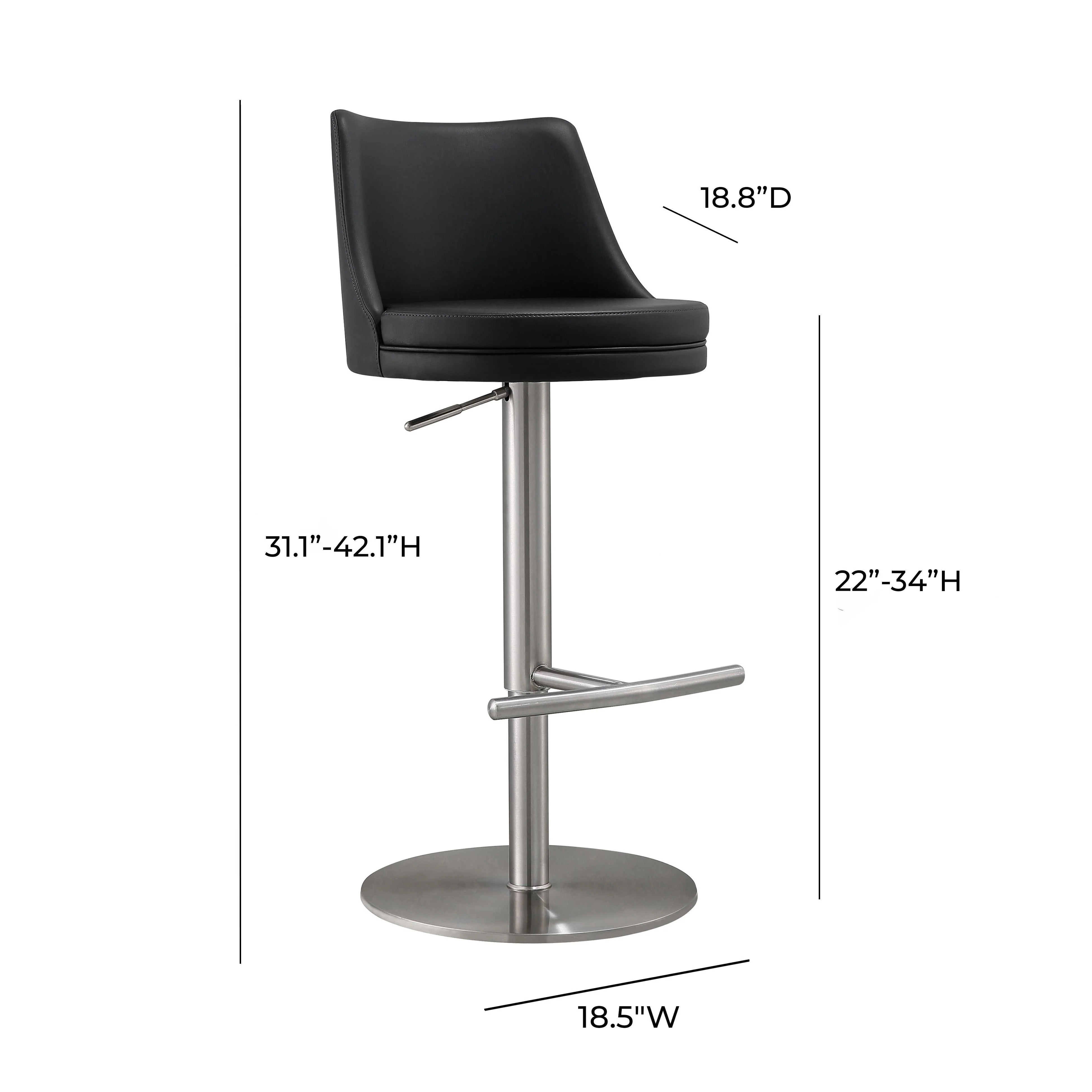 Reagan and Silver Adjustable Stool - Image 8