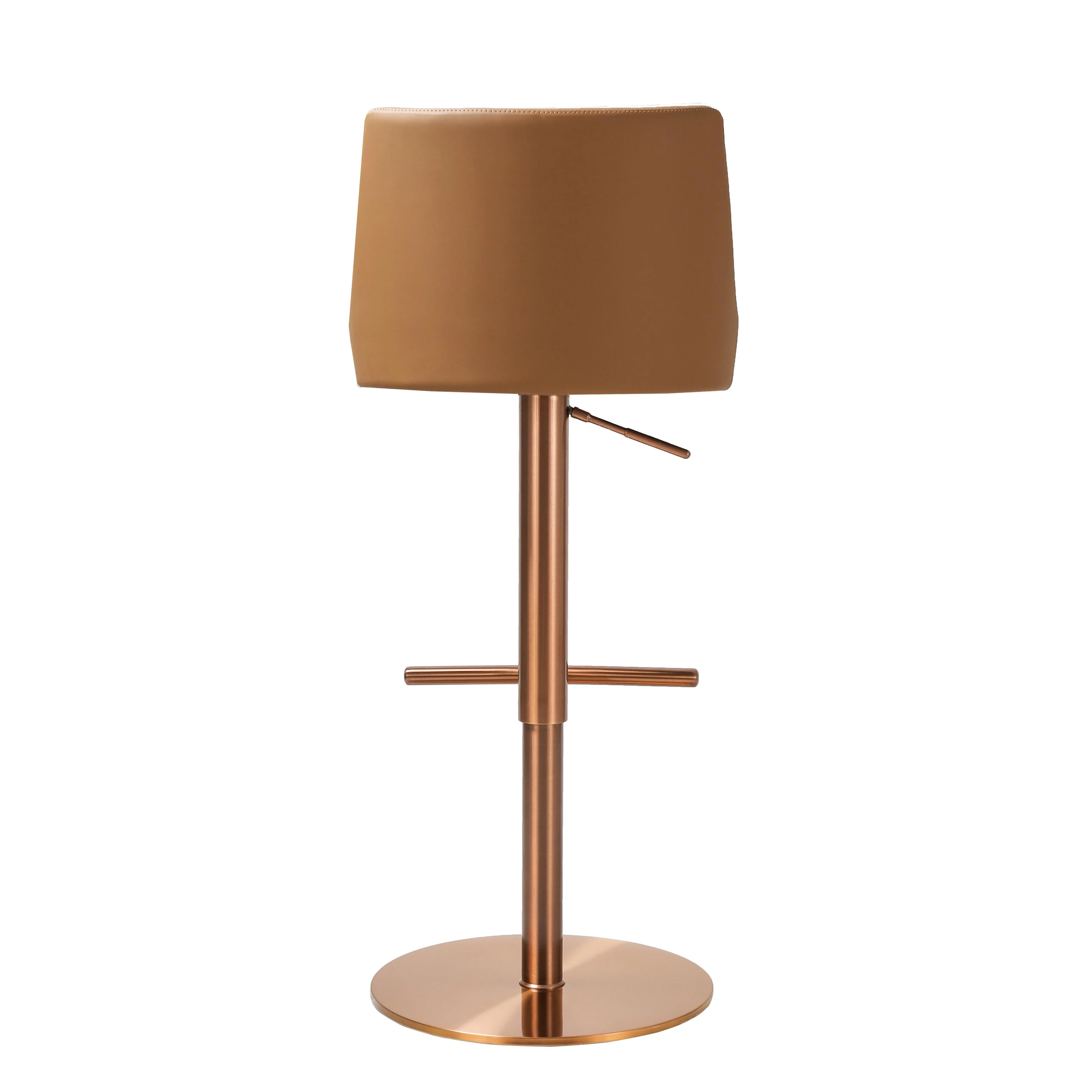 Reagan Cafe Au Lait Houndstooth Adjustable Swivel Stool - Image 4