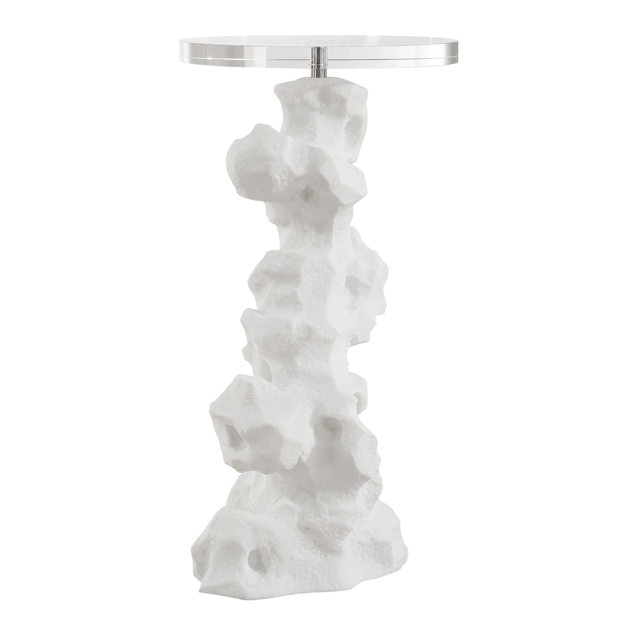Remnant White Stone Drink Table - Image 3