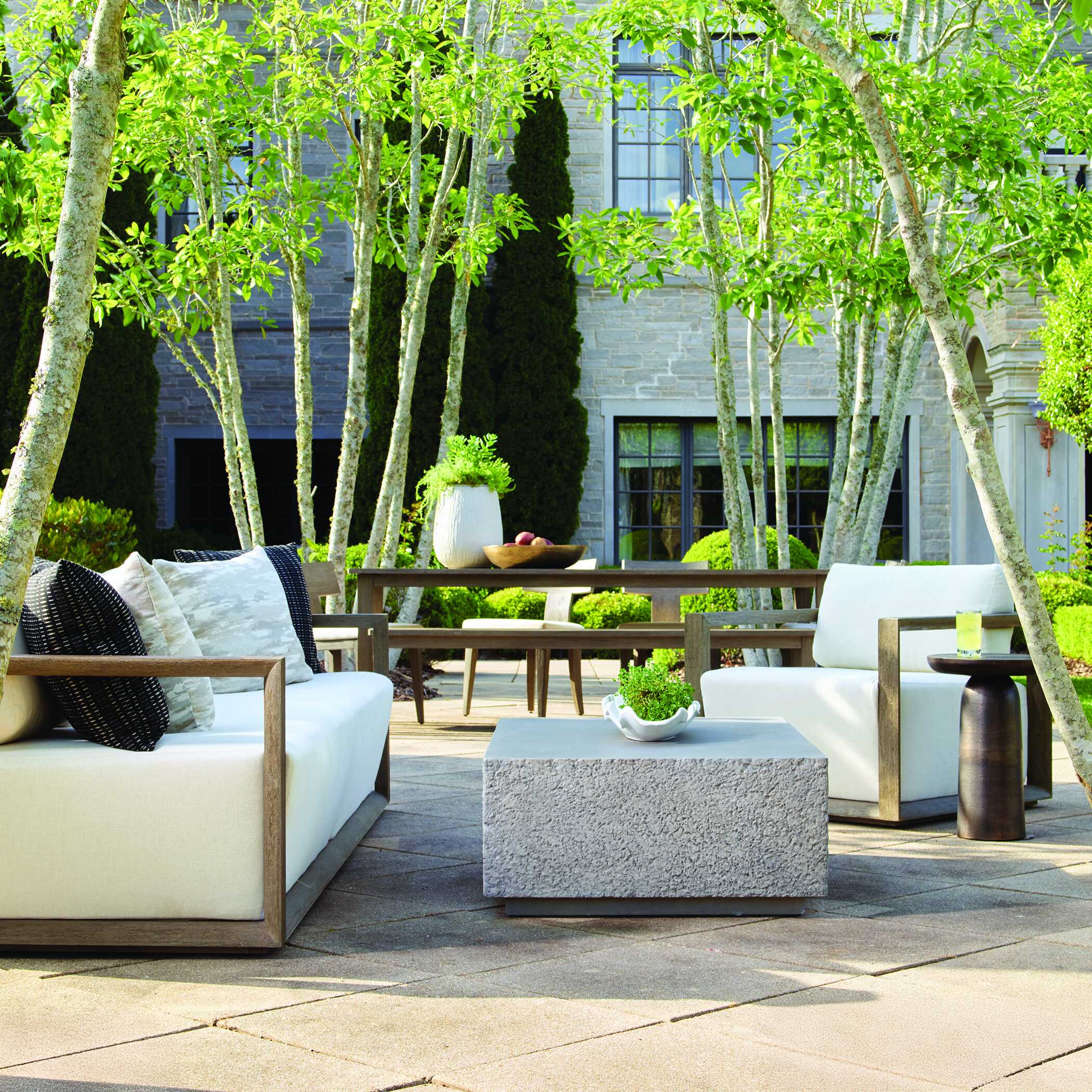 Remsen Outdoor Gray Sofa - Image 3