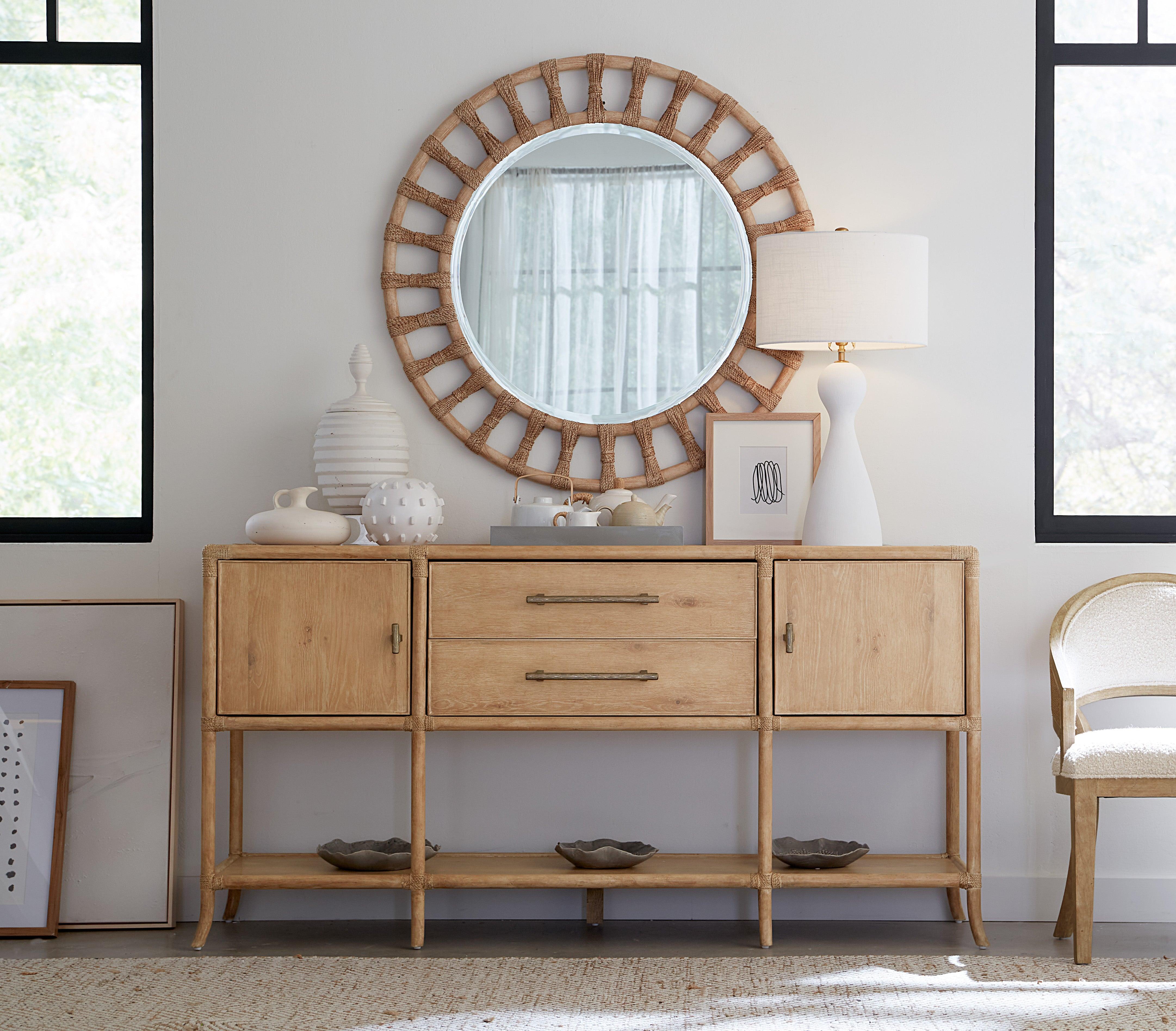 Retreat Pole Rattan Accent Mirror - Image 4
