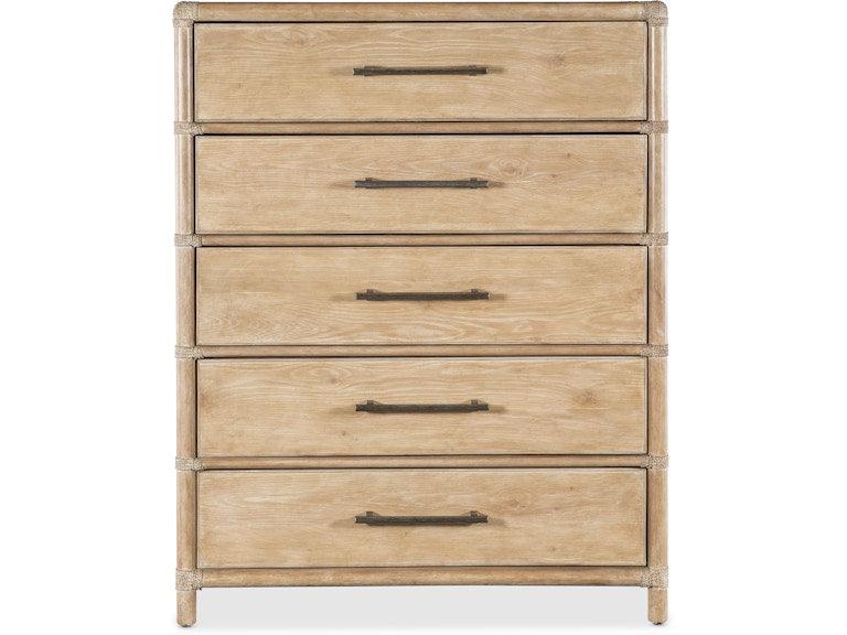 Retreat Pole Rattan Five-Drawer Chest - Image 3