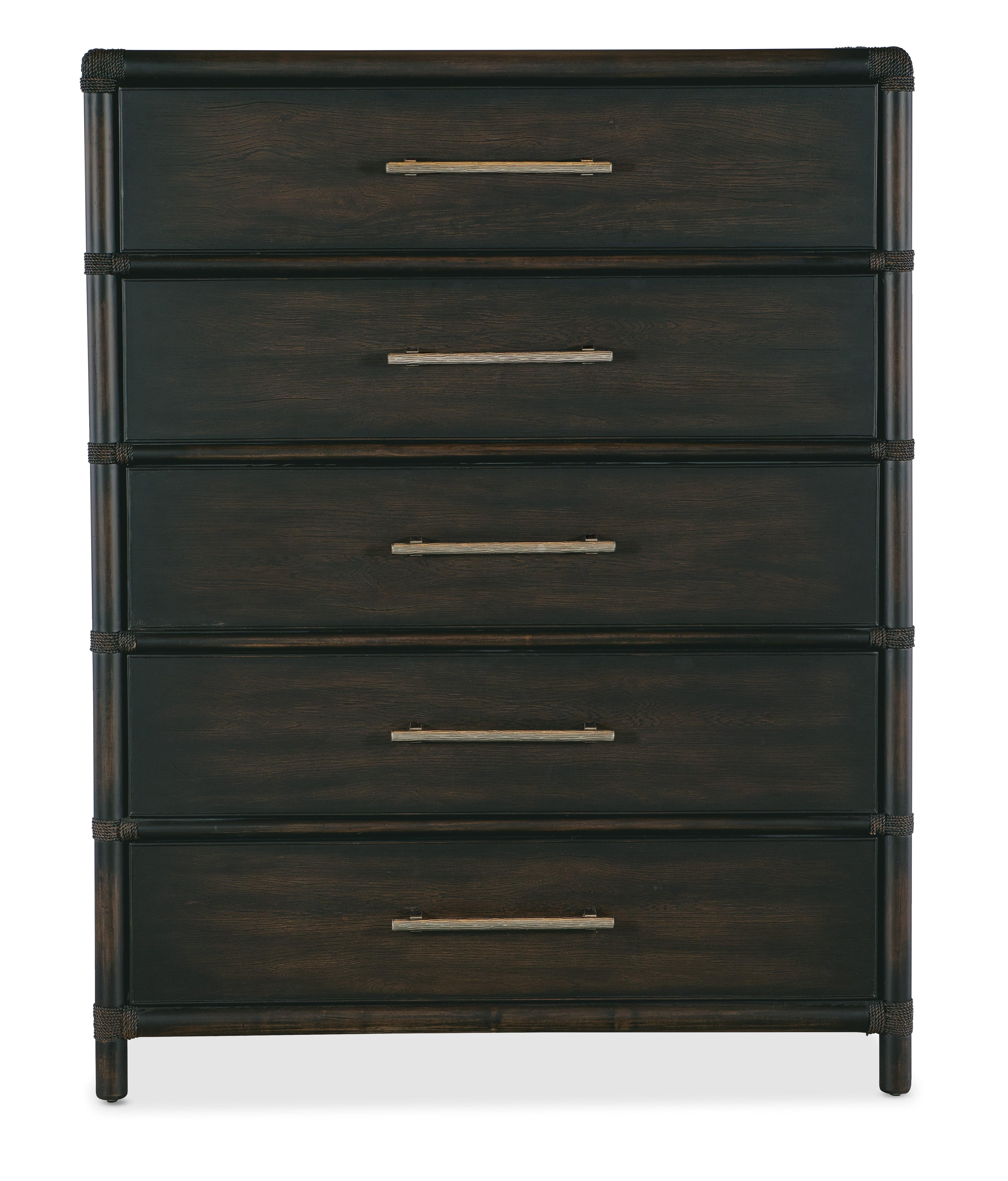 Retreat Pole Rattan Five-Drawer Chest - Image 6