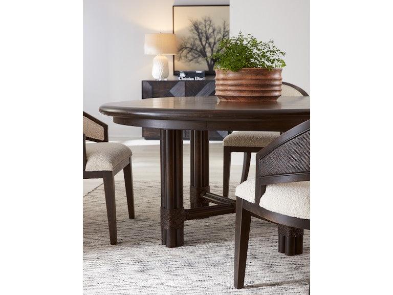 Retreat Pole Rattan Round Dining Table w/1-20in leaf - Image 6