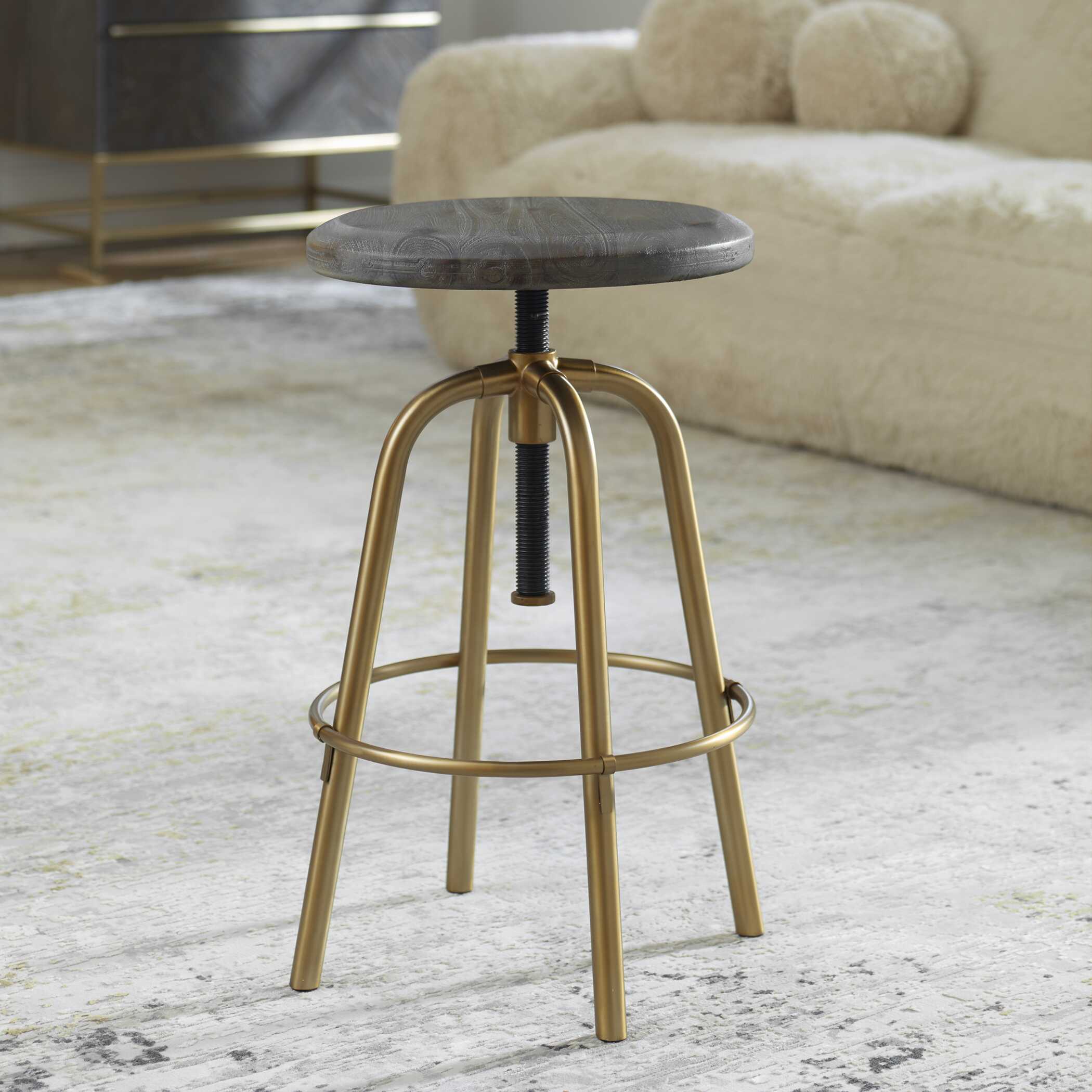 Revolve Brass Counter Stool - Image 2