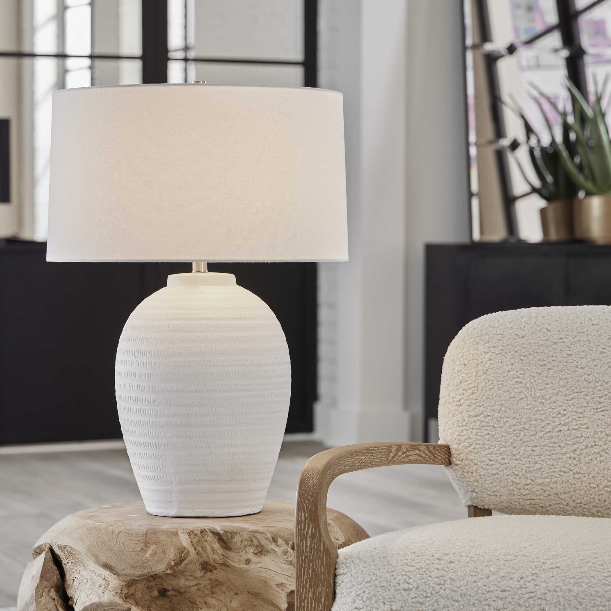 Reyna Chalk White Table Lamp - Image 2