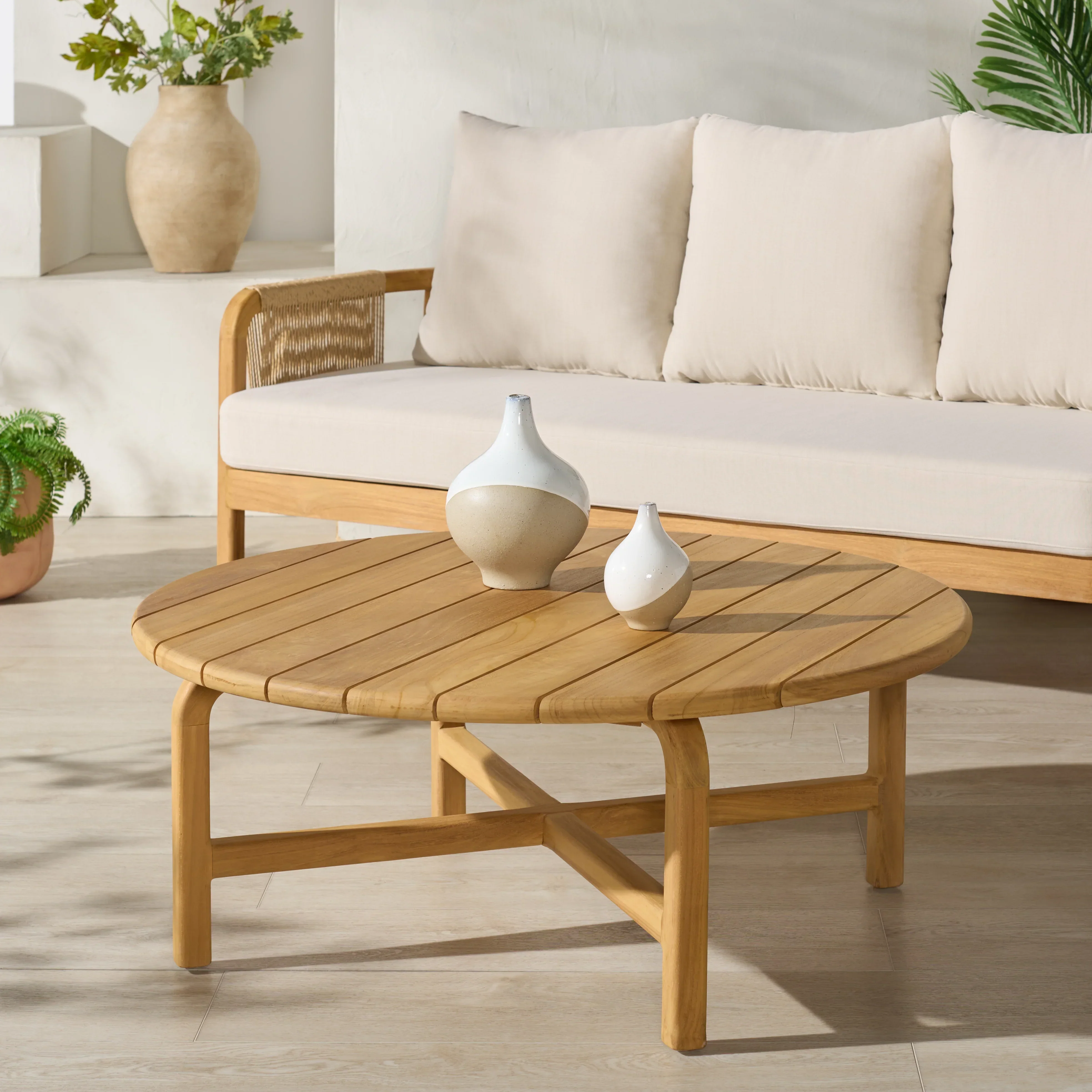 Rogers Teak Outdoor Coffee Table - Image 2