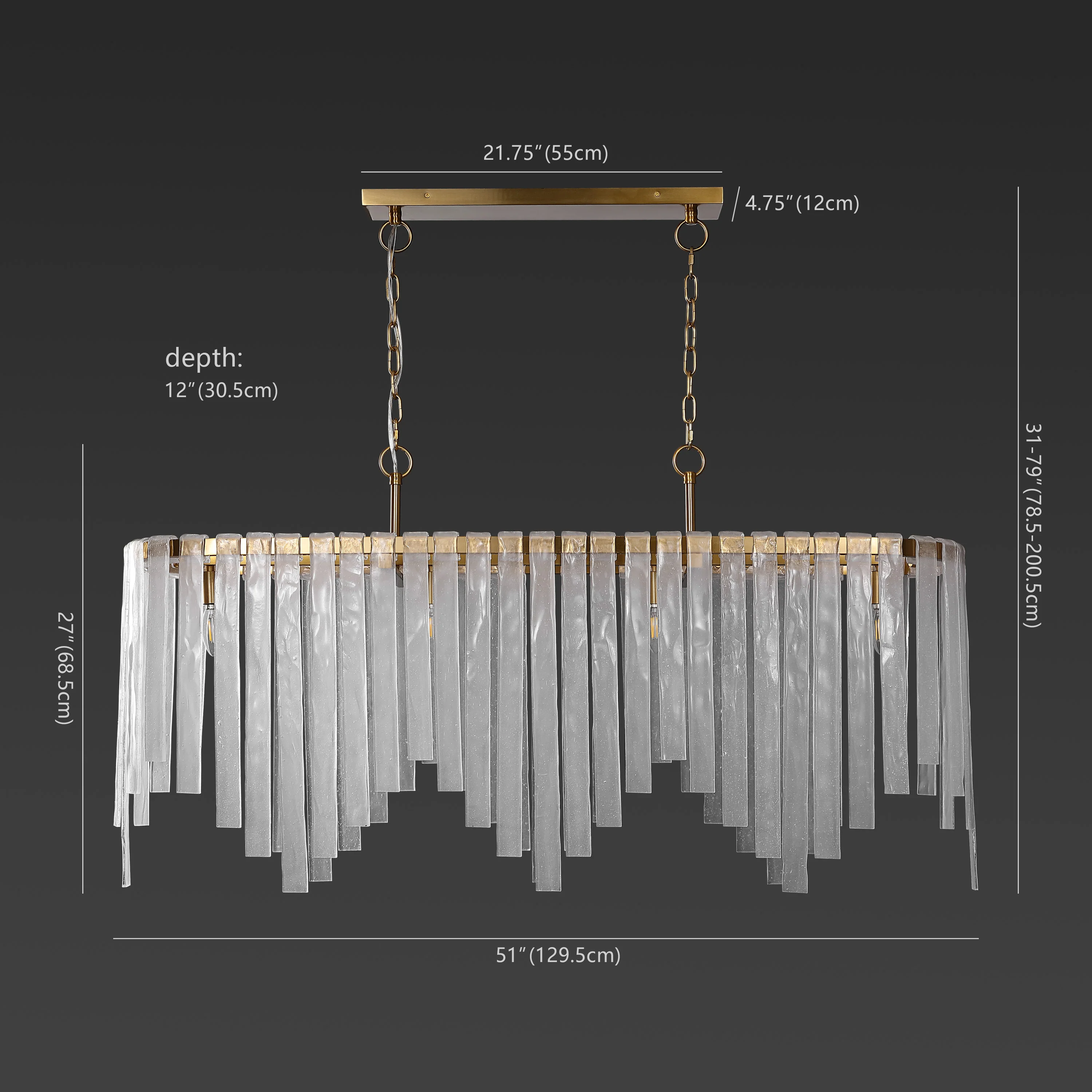 Rosalana Glass Chandelier - Image 5
