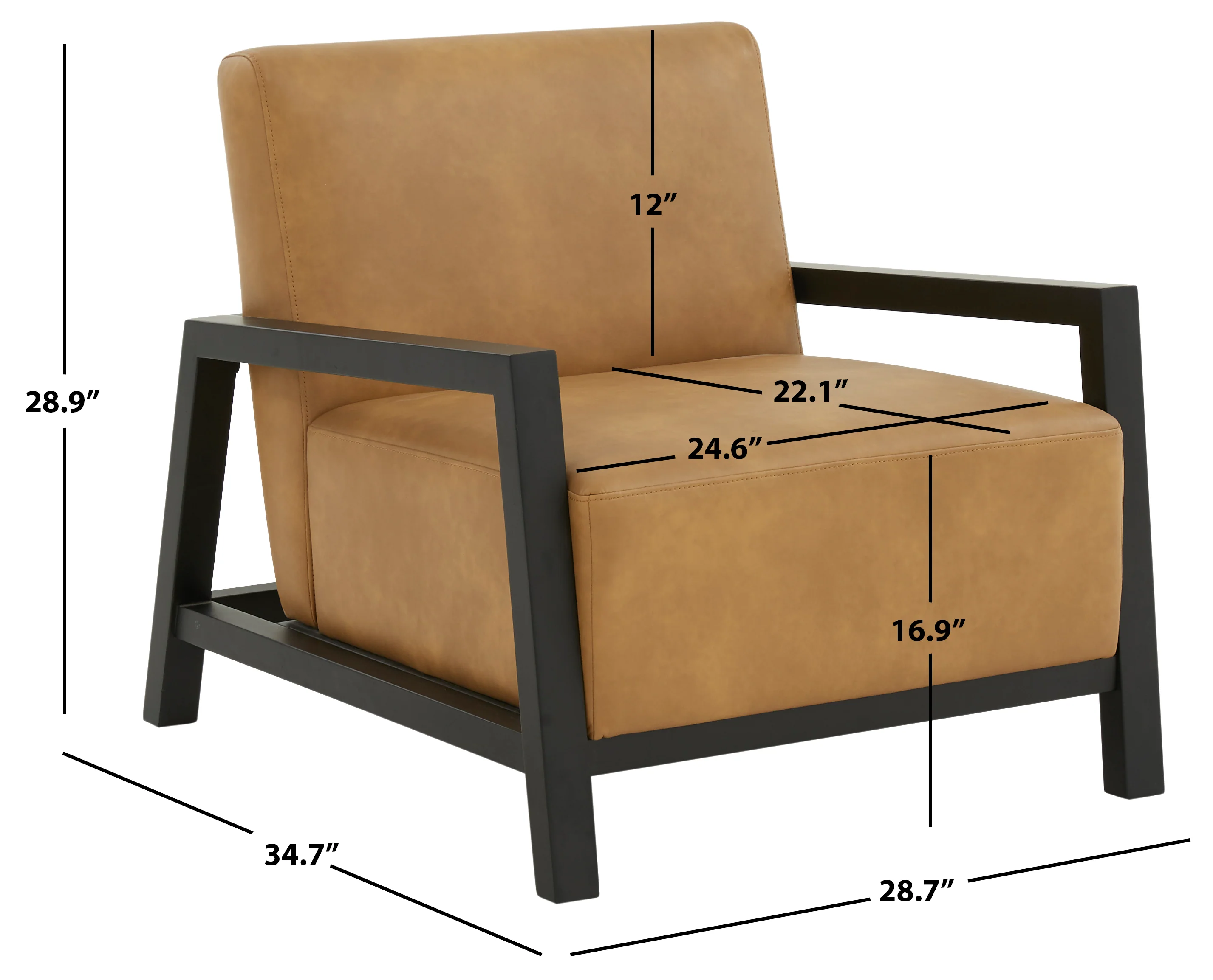 Roselle Vegan Leather Acent Chair - Image 6