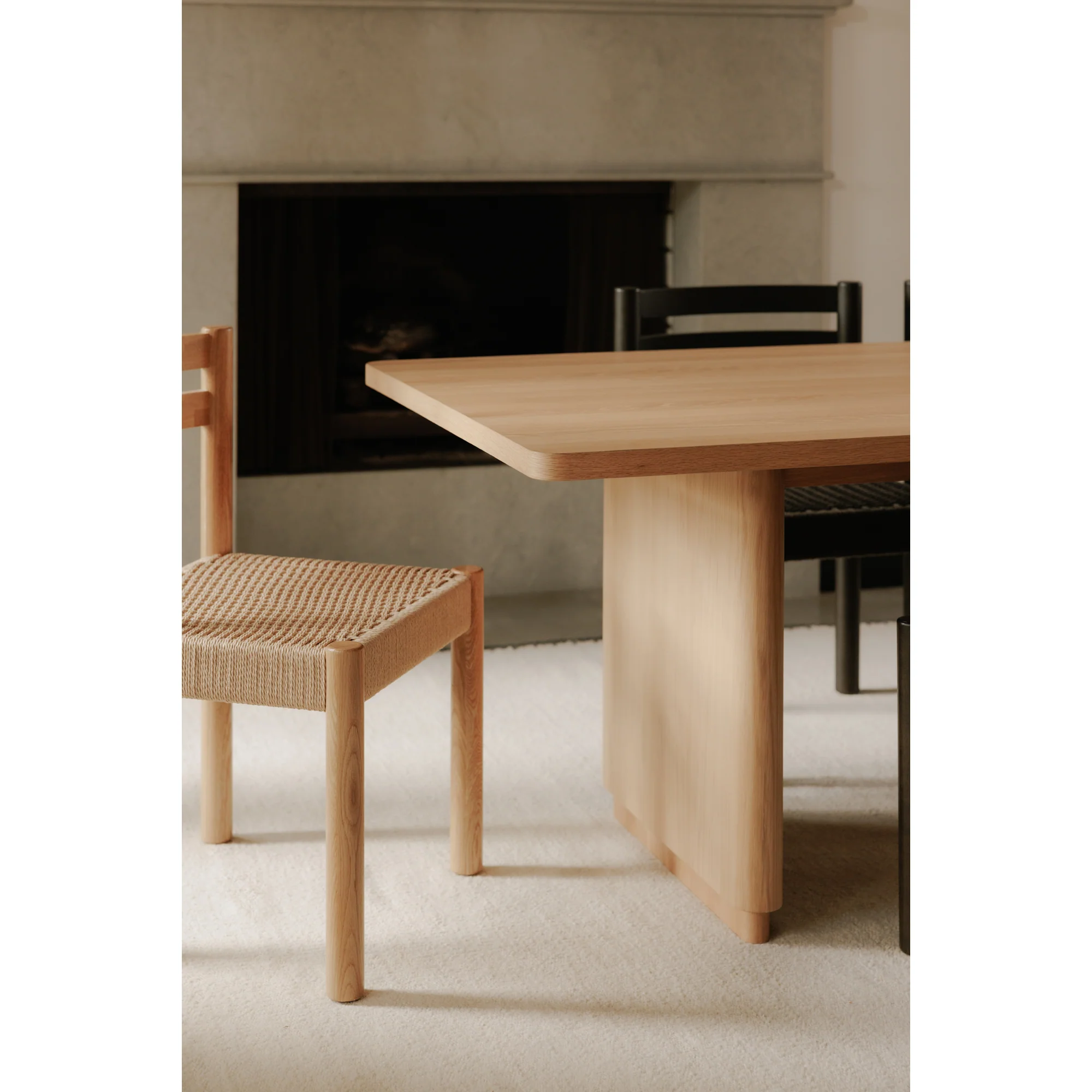 Round Off Dining Table Small Oak - Image 2