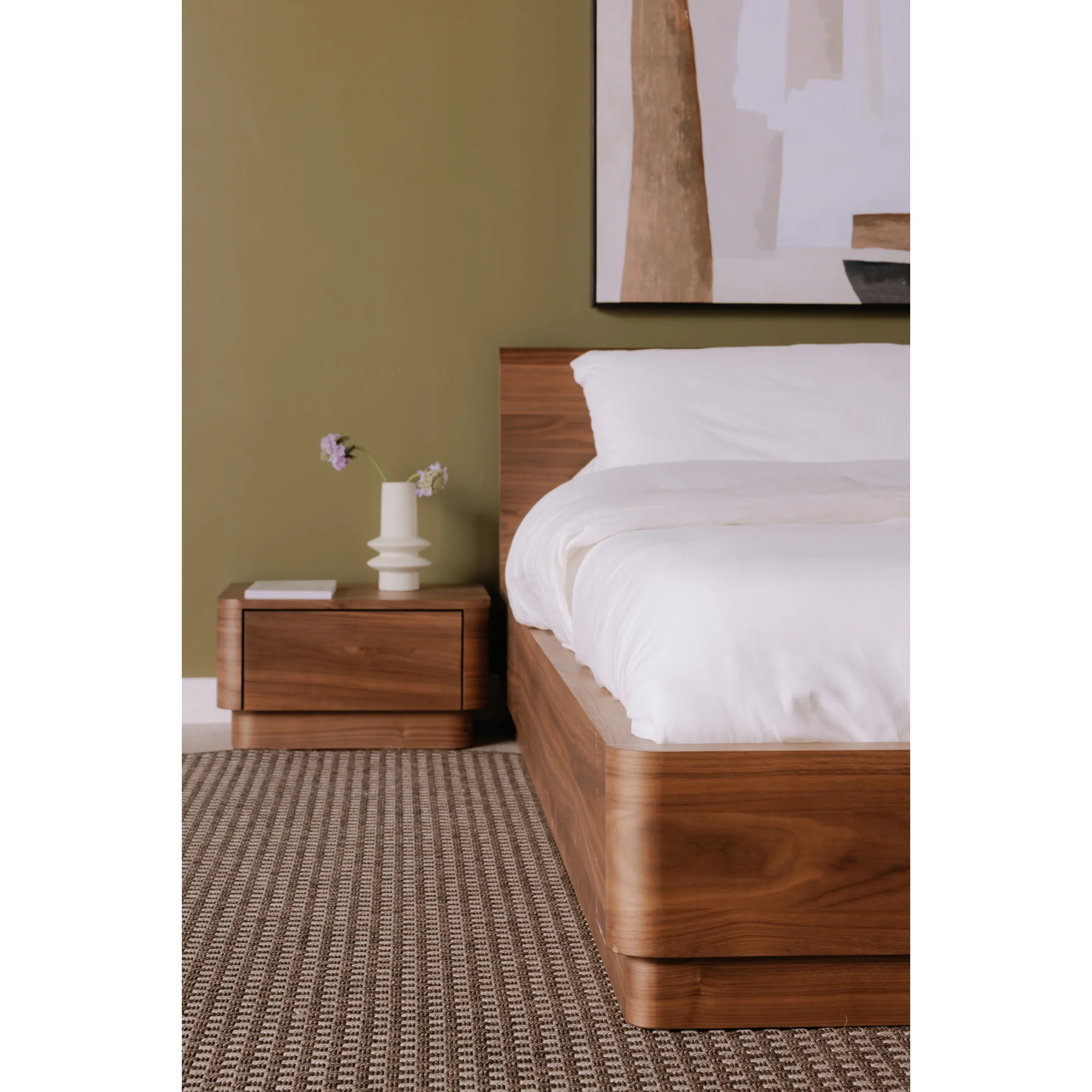 Round Off Nightstand Walnut - Image 2