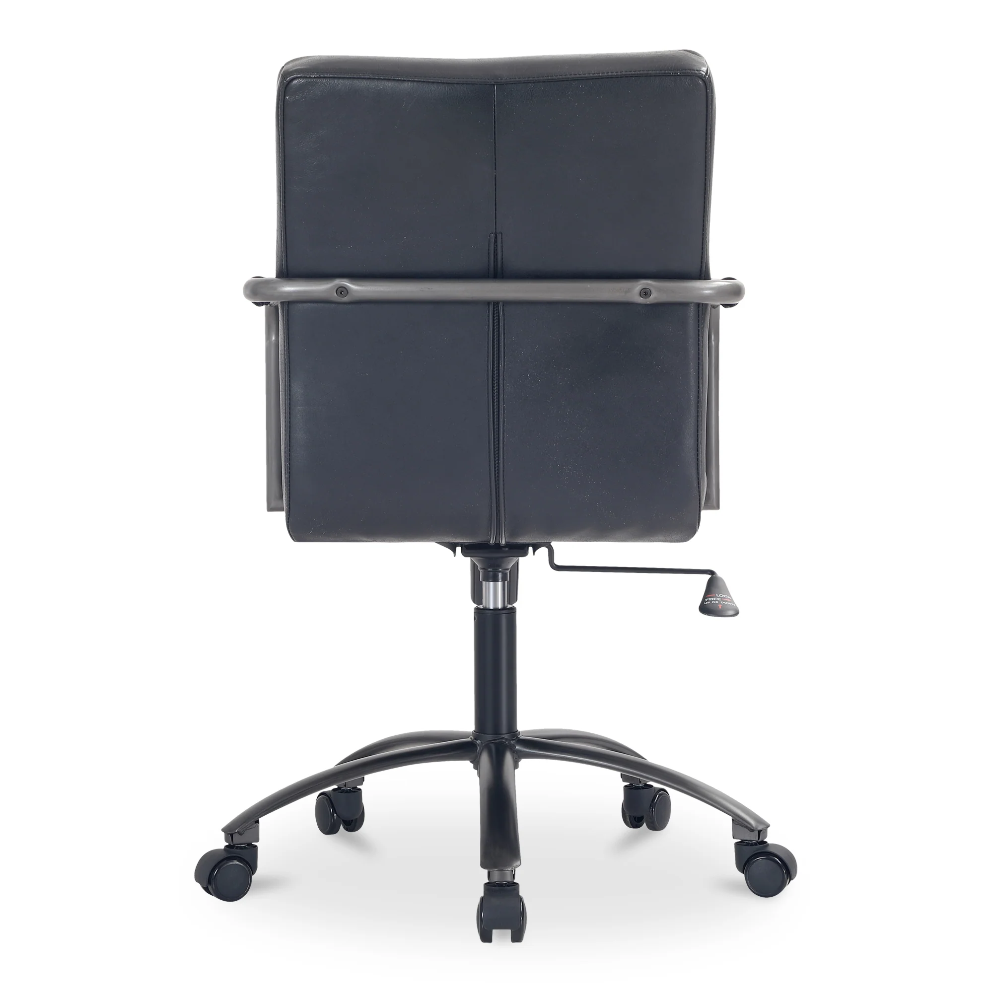 Roy Office Chair Black Leather - Image 7