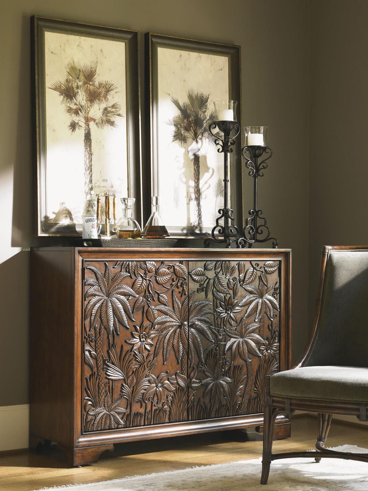 Royal Kahala Balboa Carved Door Cabinet - Image 2