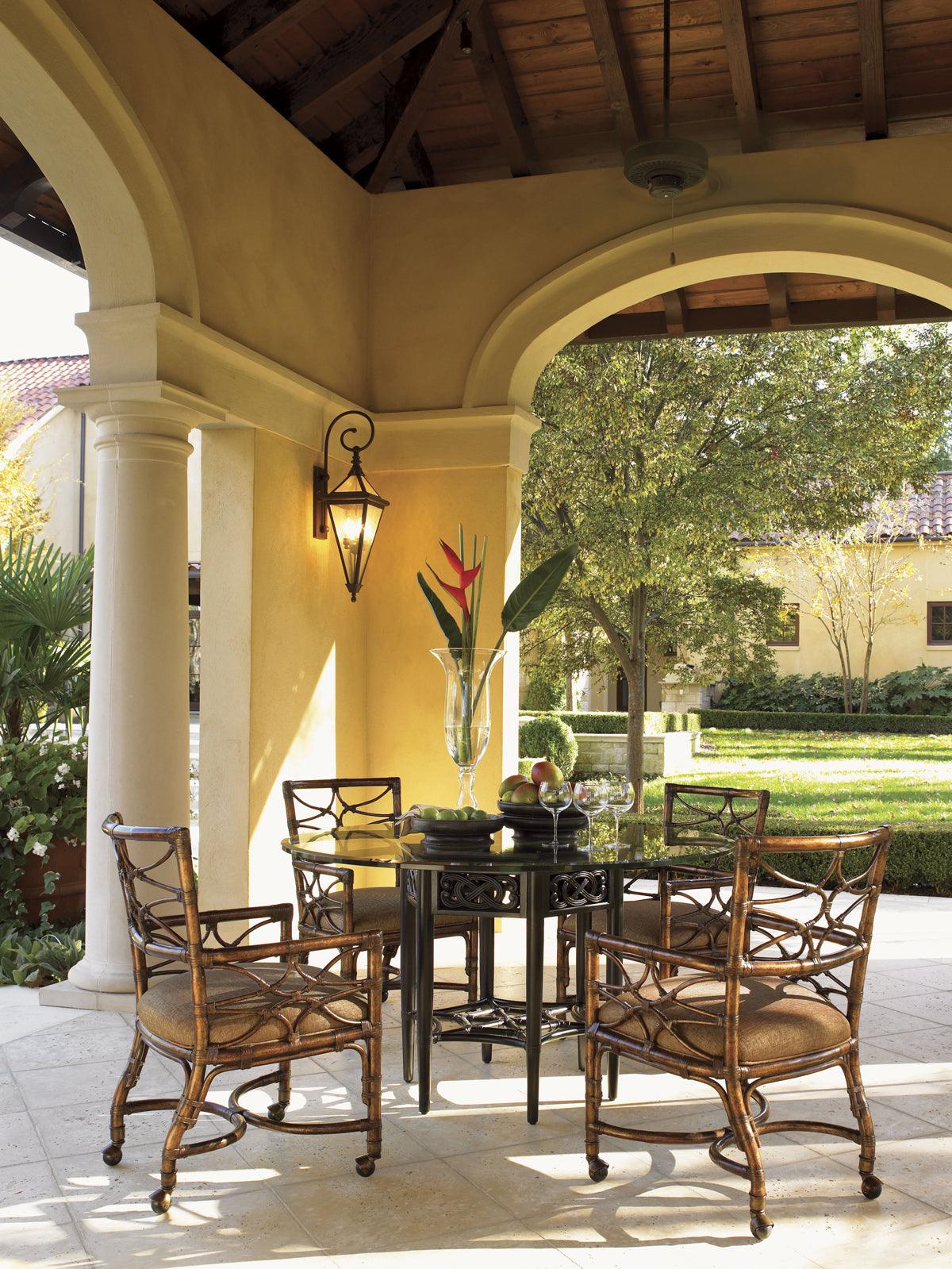 Royal Kahala Sugar And Lace Dining Table With 60 Inch Glass Top - Image 3