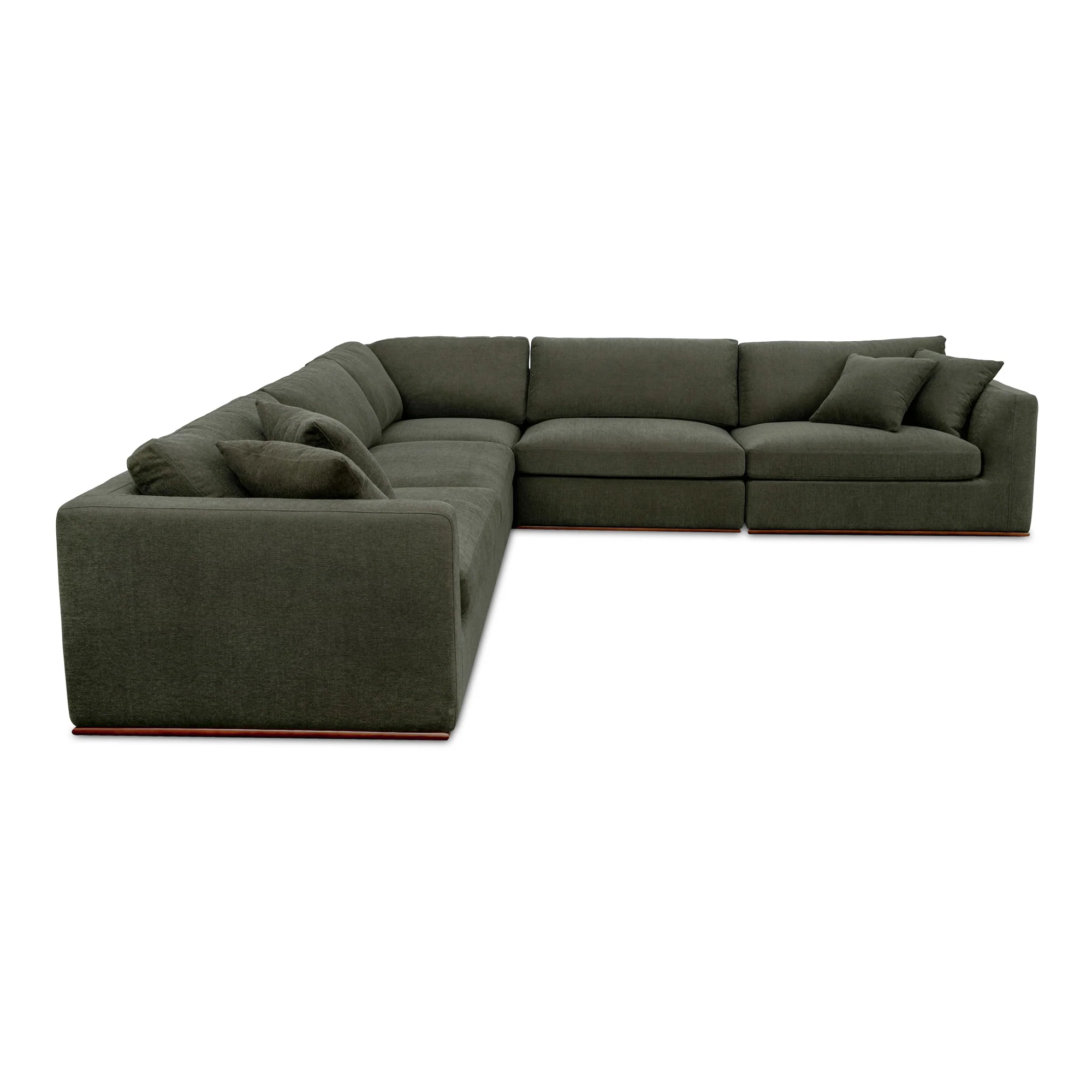 Rue Classic L Modular Sectional Dark Green - Image 3