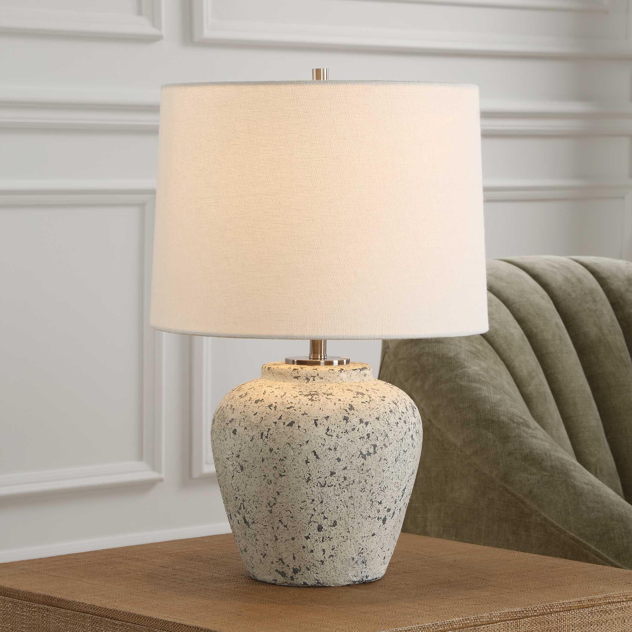 Rupture Aged Ivory Table Lamp - Image 2