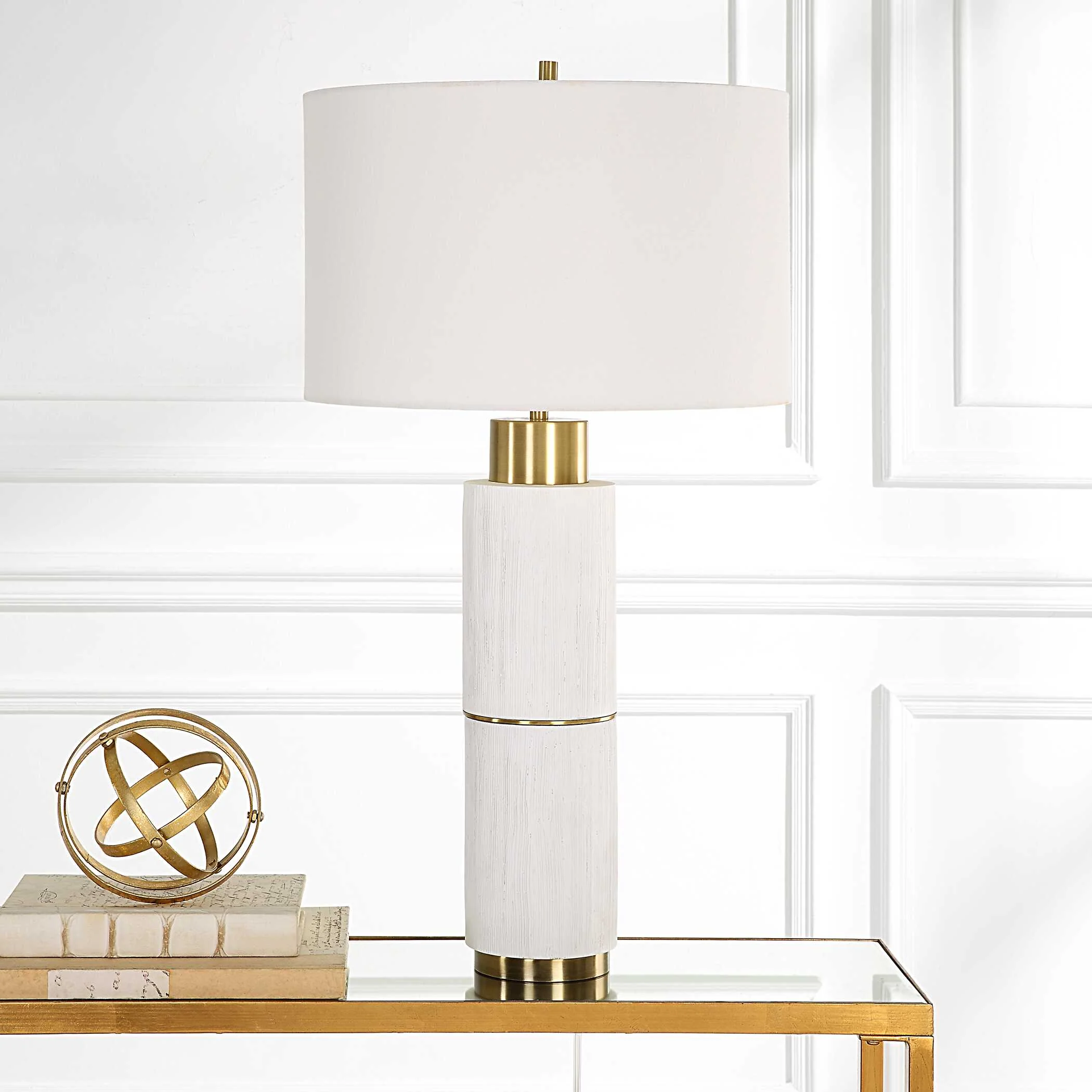 Ruse Whitewashed Table Lamp - Image 3