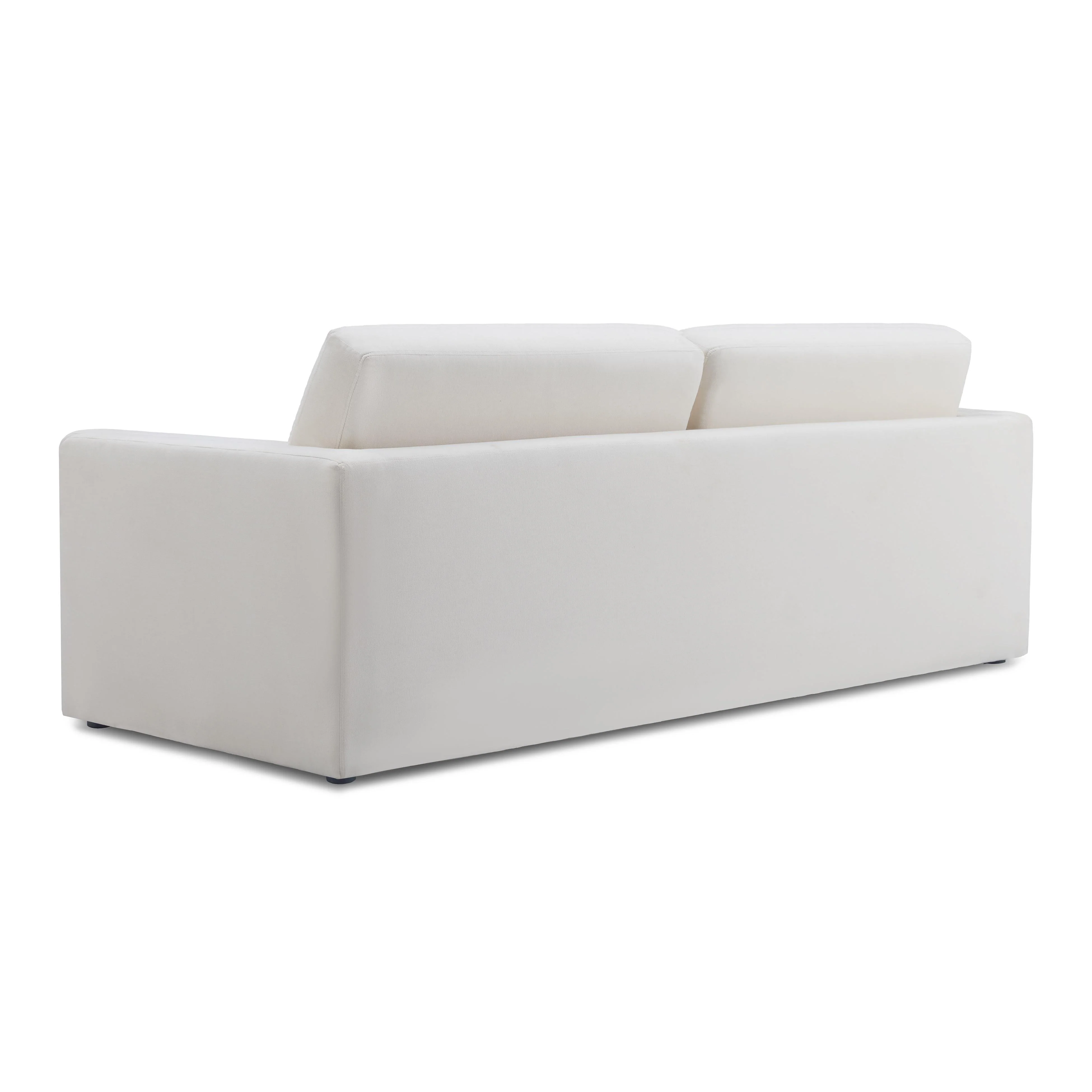 Ryan 91" Cream Upcycled Performance Linen Sofa Bed - Image 3