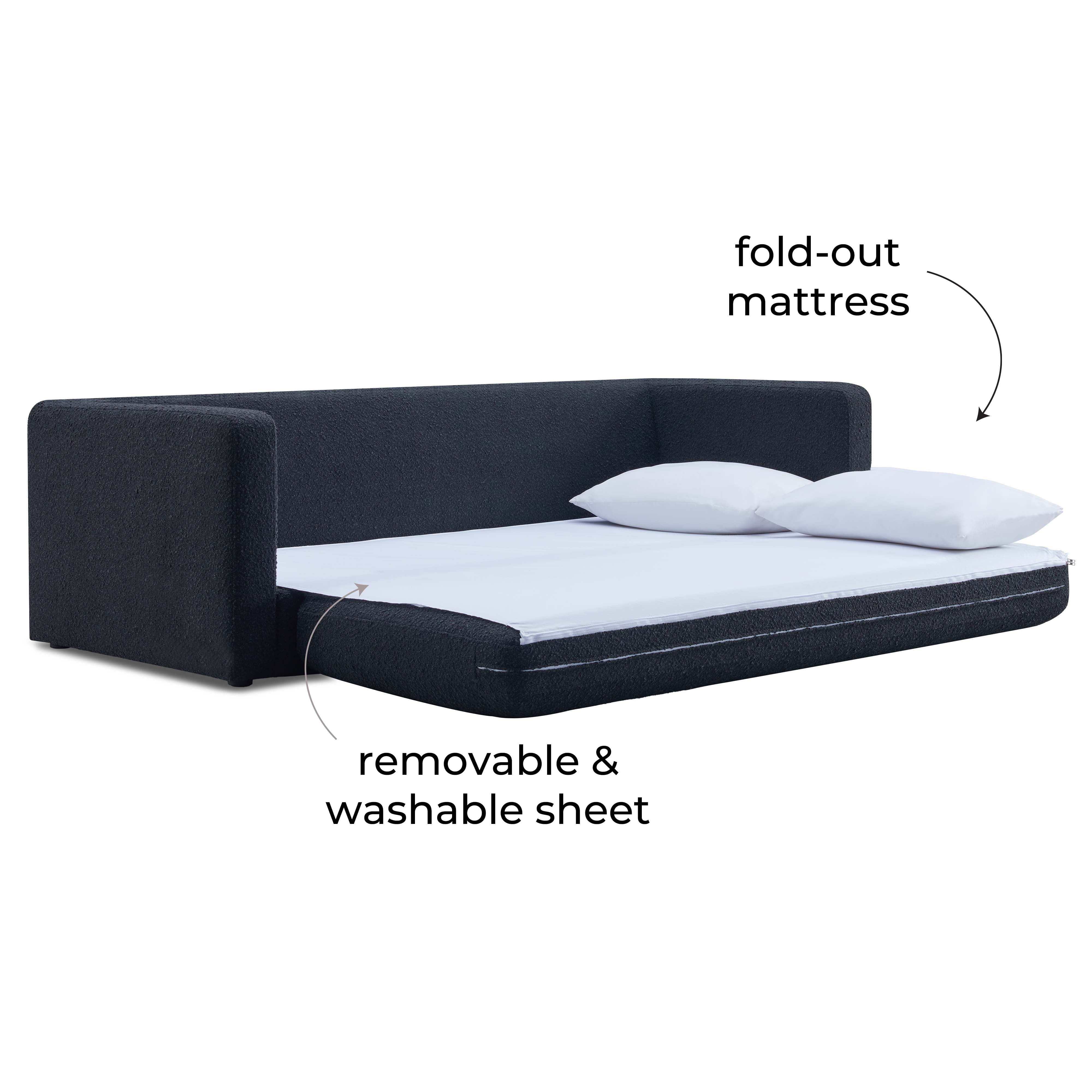Ryan 91" Performance Boucle Sofa Bed - Image 12