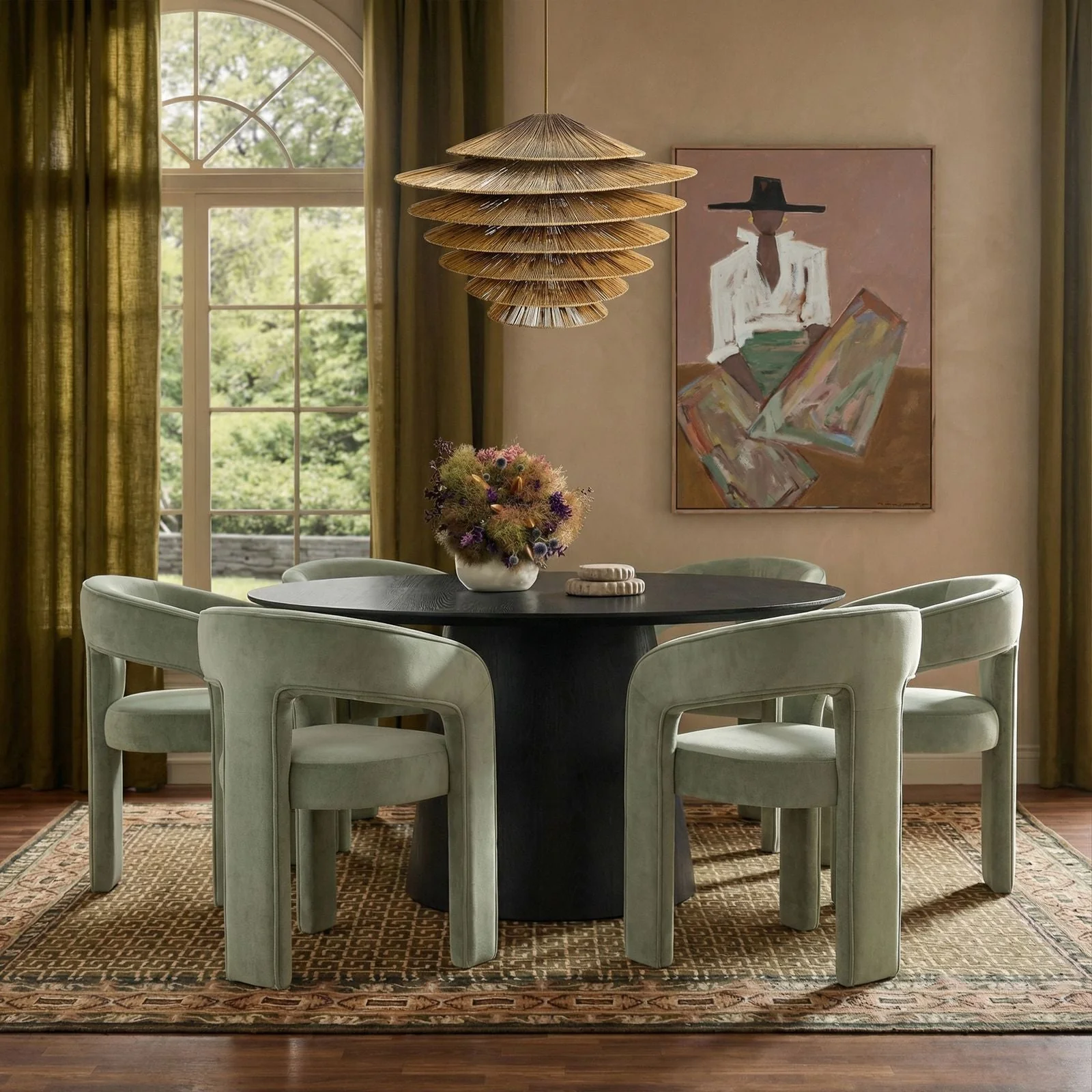 Sahara Round Oak Dining Table (41"-60") - Image 14