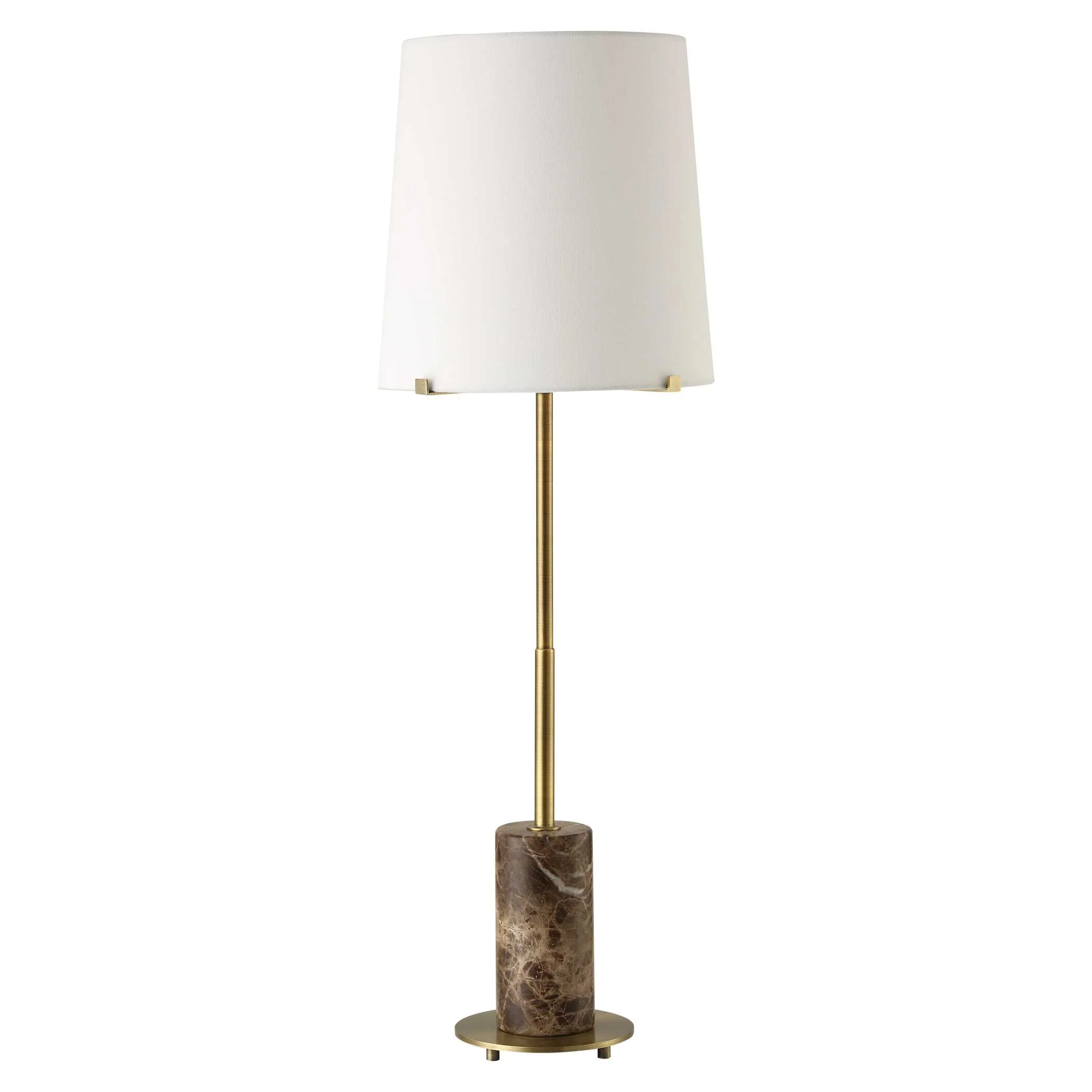 Sepia Brown Marble Buffet Lamp - Image 4