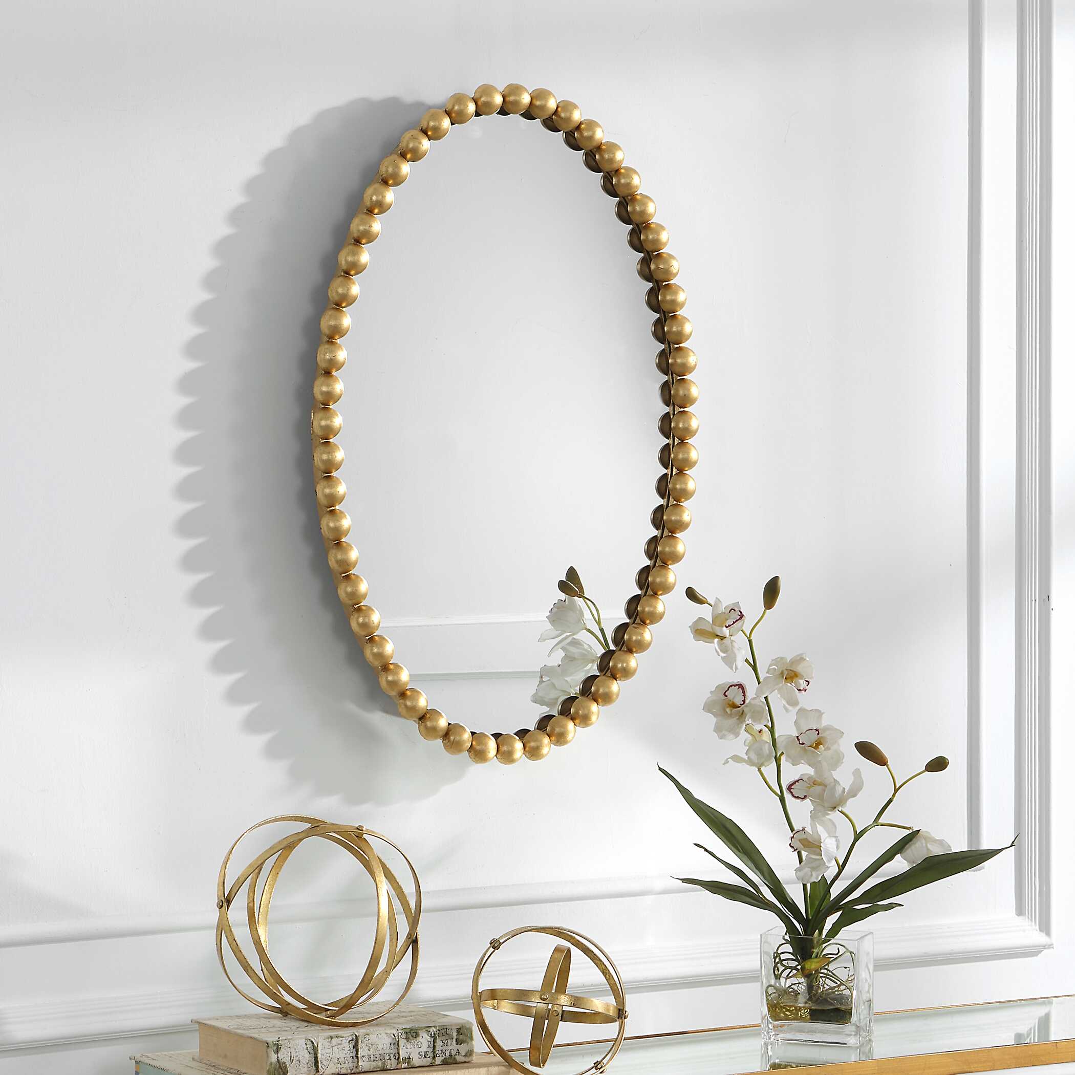 Serna Gold Oval Mirror - Image 3