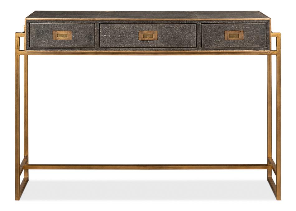 Shagreen Gold & Gray Console - Image 2
