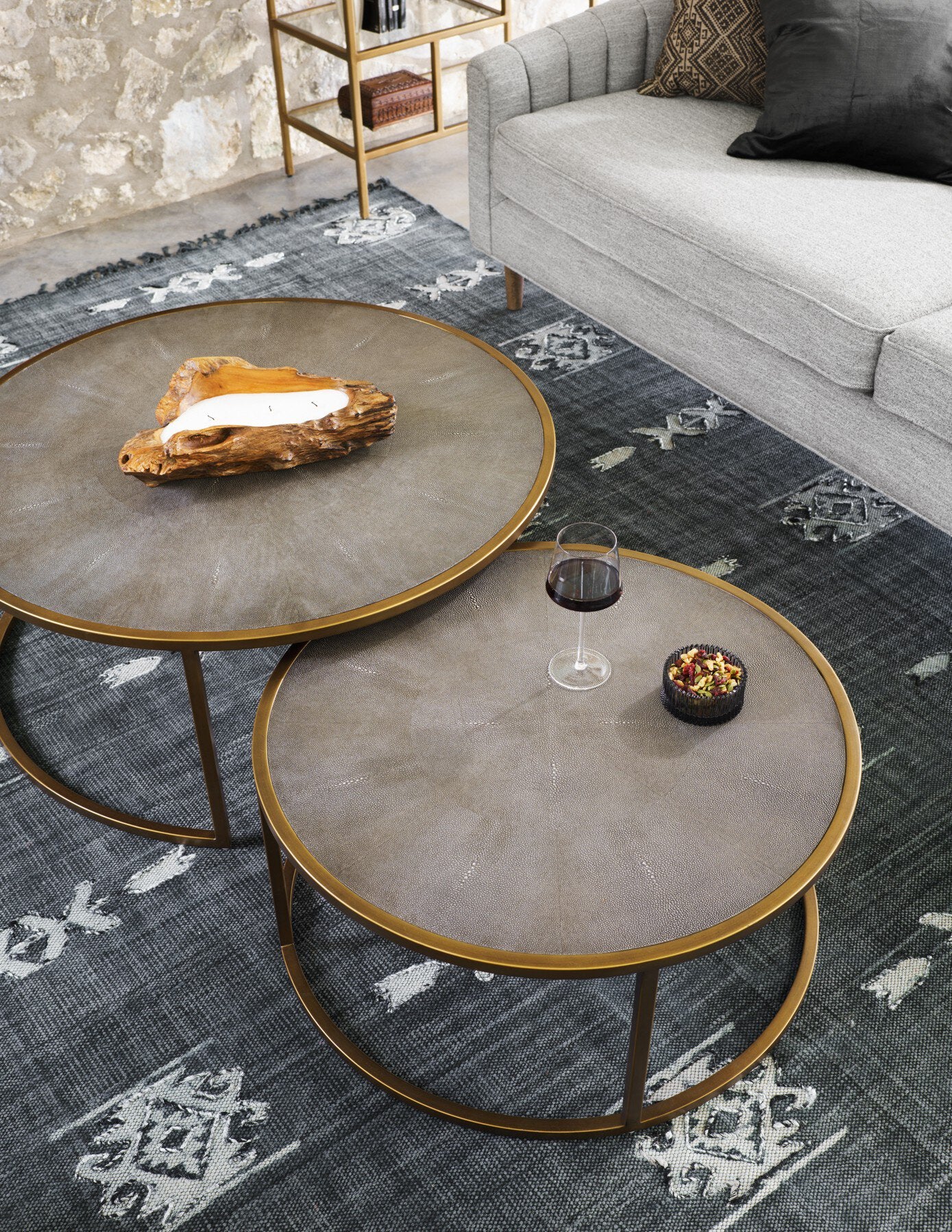 Shagreen Nesting Coffee Table - Image 2