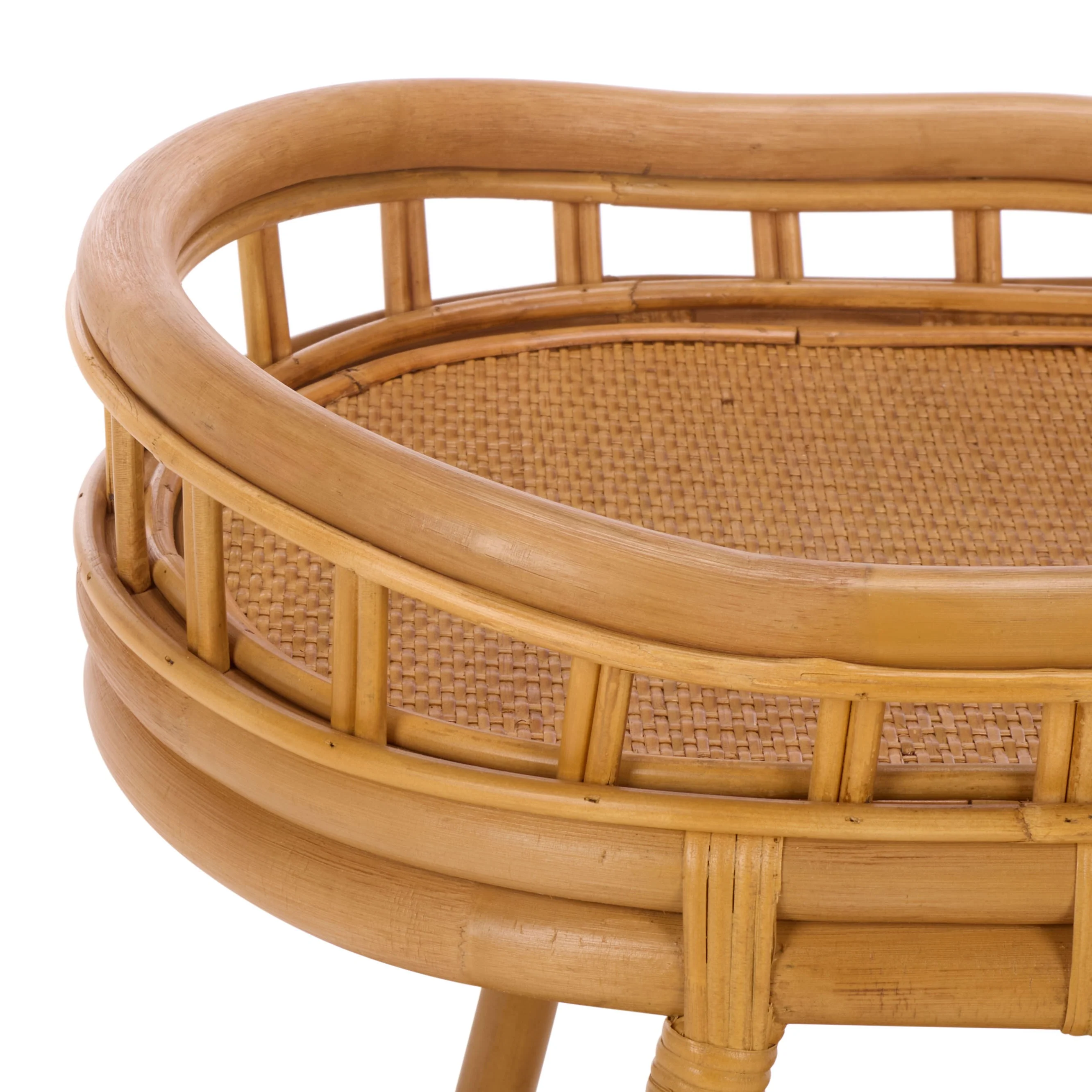 Shayleen Rattan Pole 2 Shelf Accent Table - Image 11