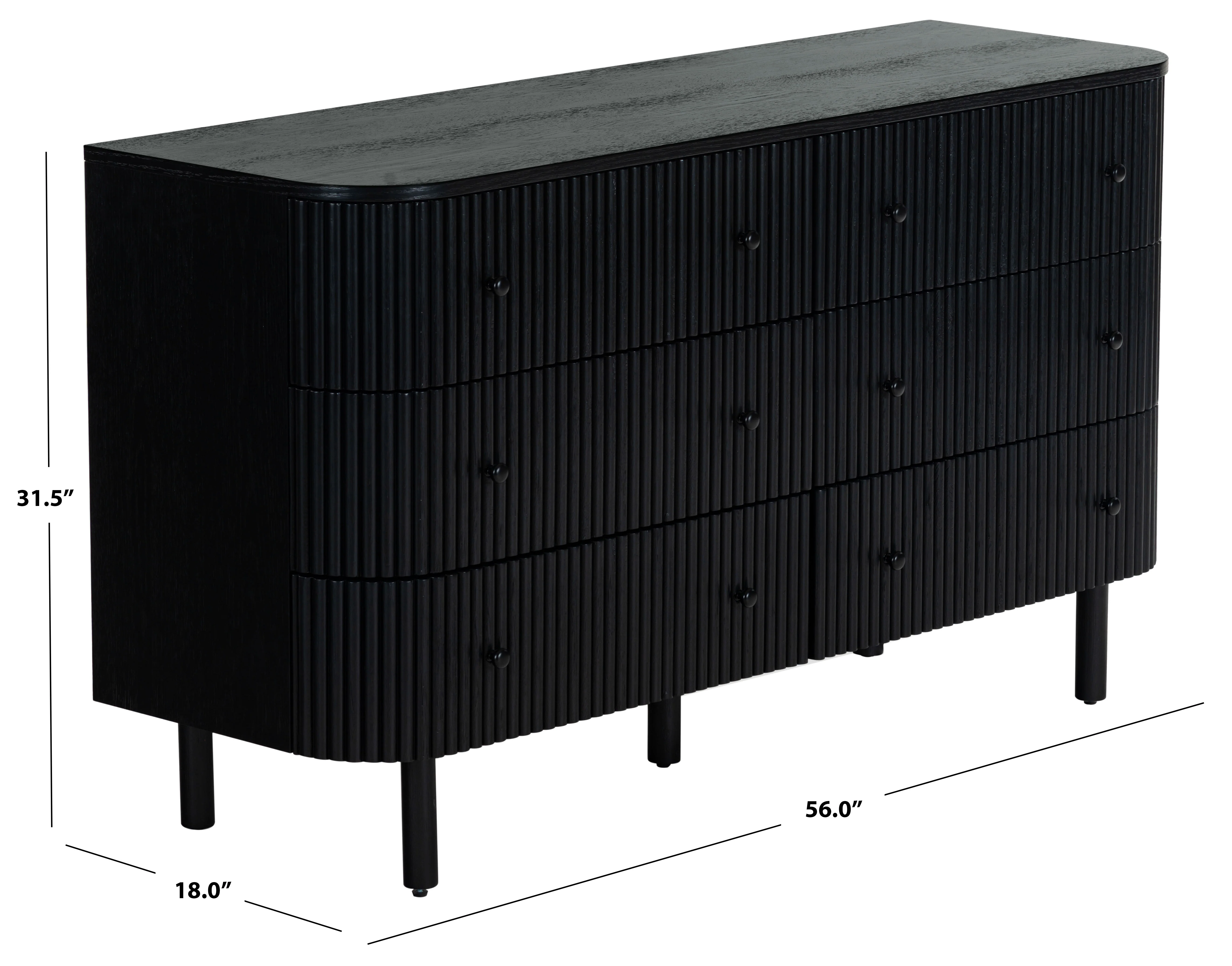 Shelbie 6 Drawer Reeded Dresser - Image 12