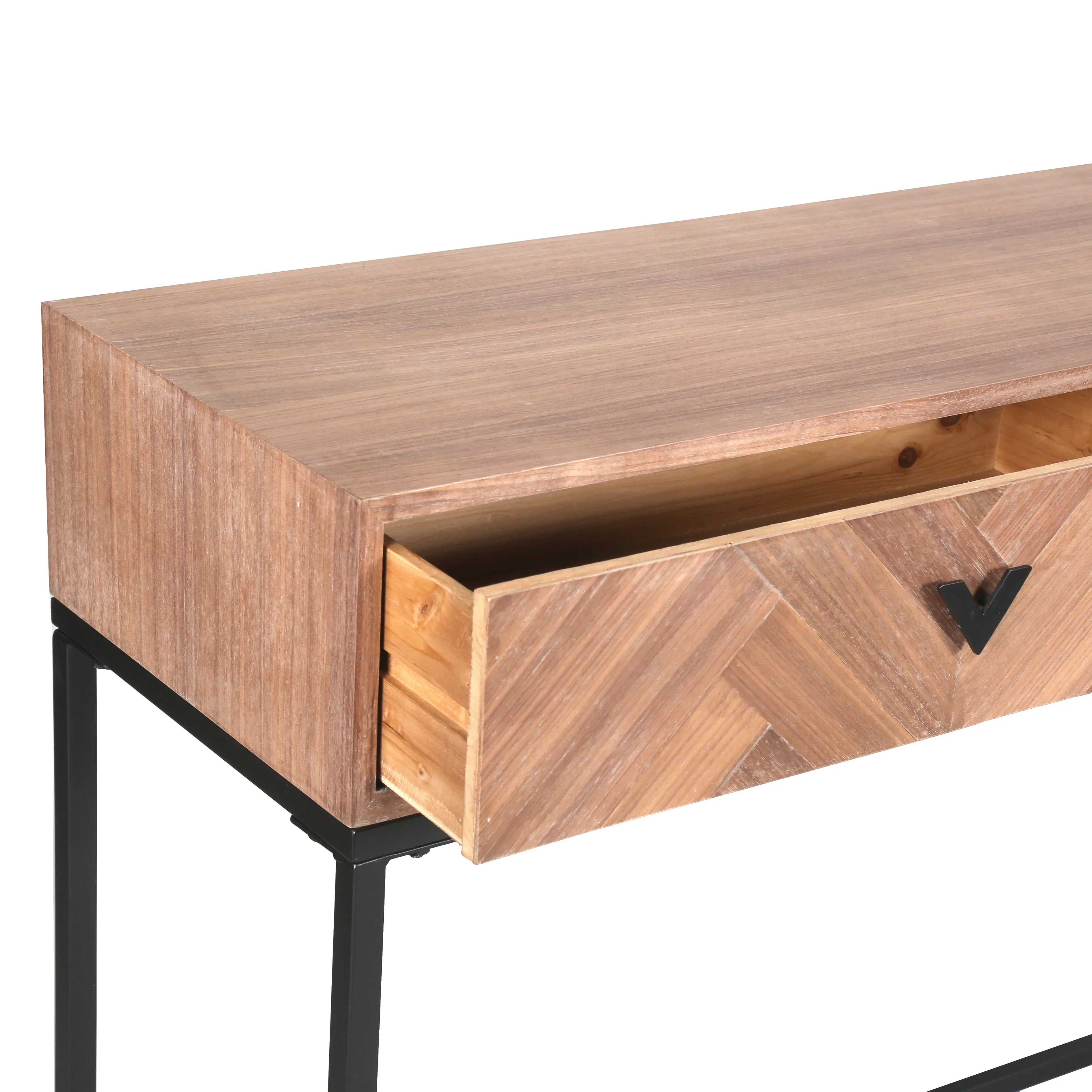 Sherriandra 2 Drawer Wood And Metal Console Table - Image 16