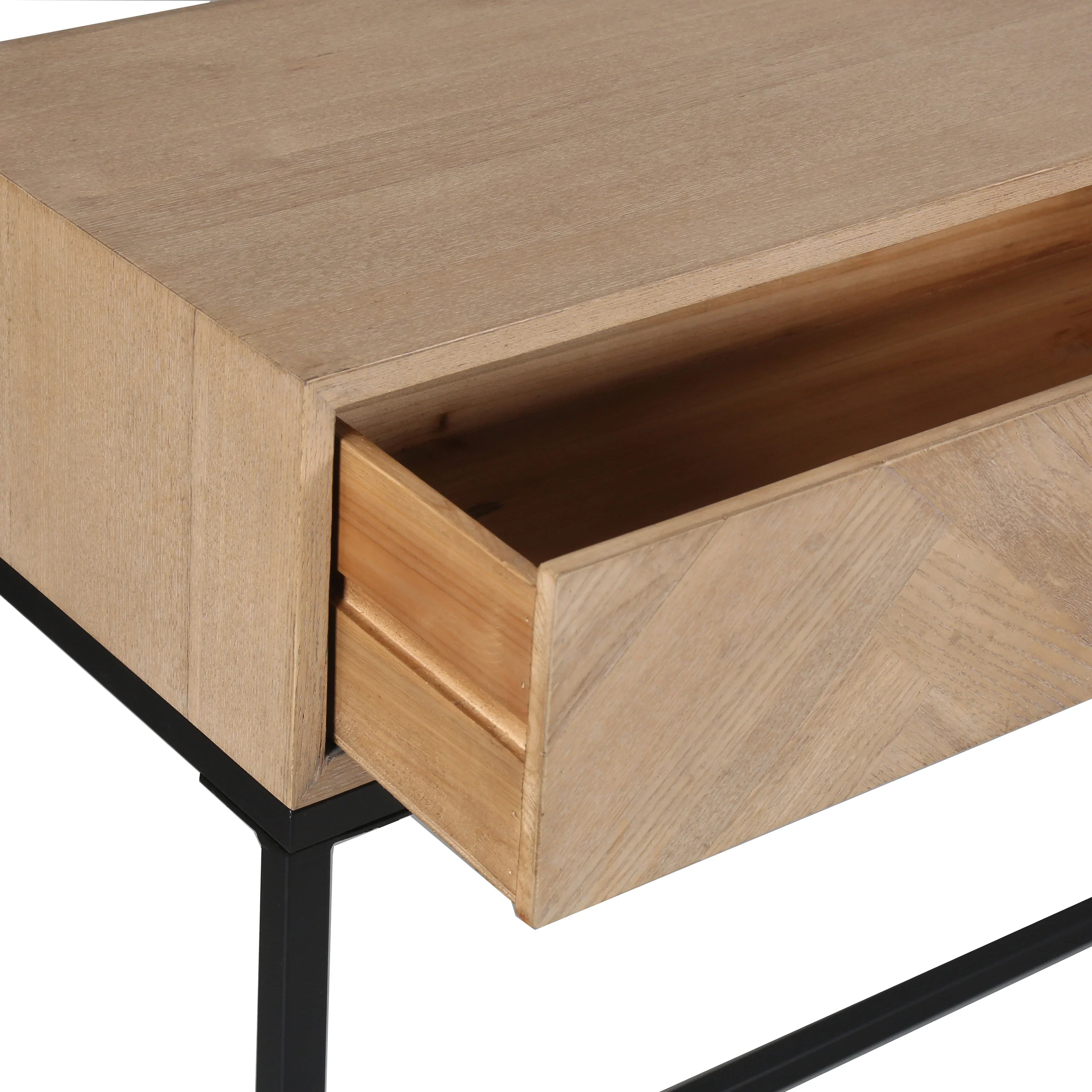 Sherriandra 2 Drawer Wood And Metal Console Table - Image 5