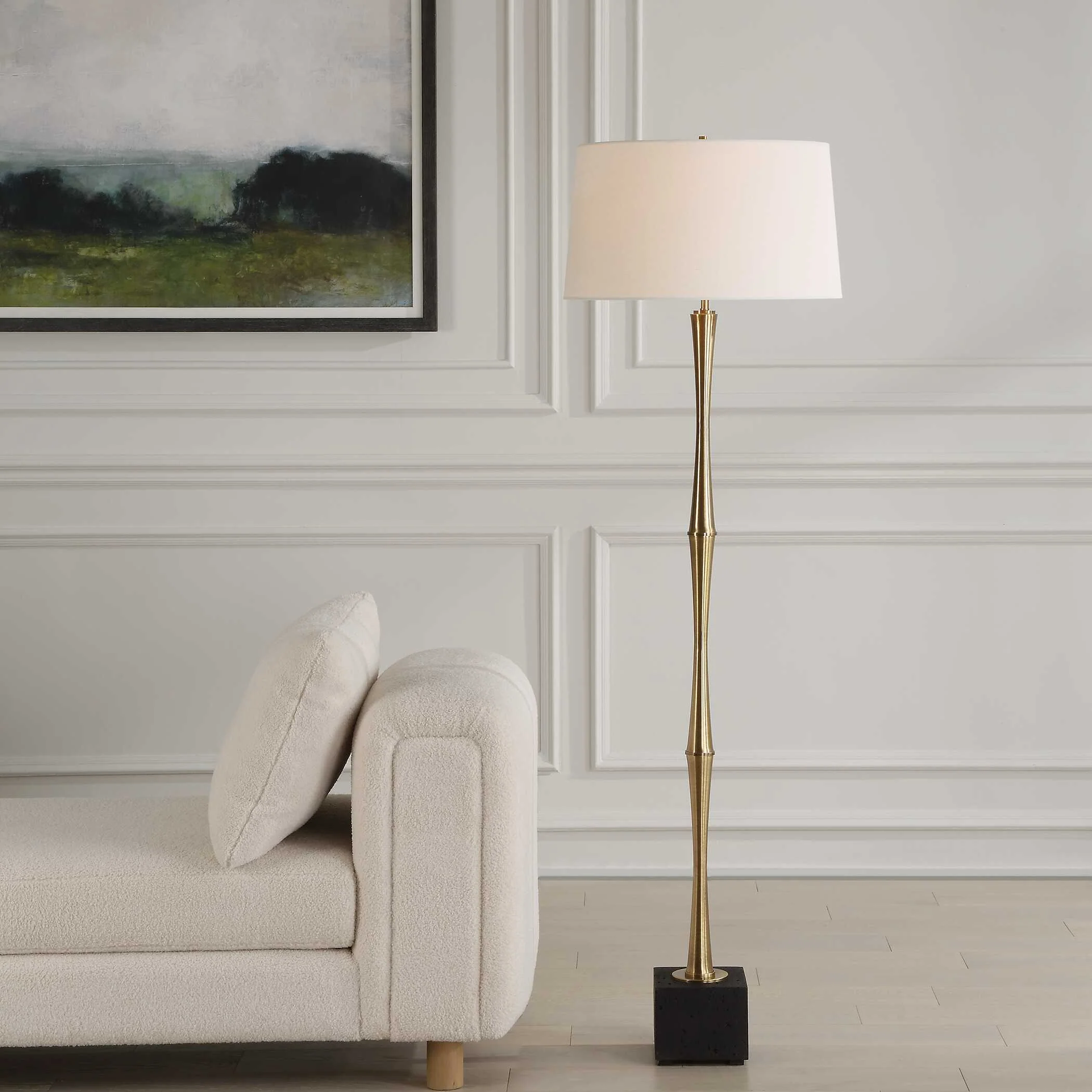 Shino Antique Brass Floor Lamp - Image 2