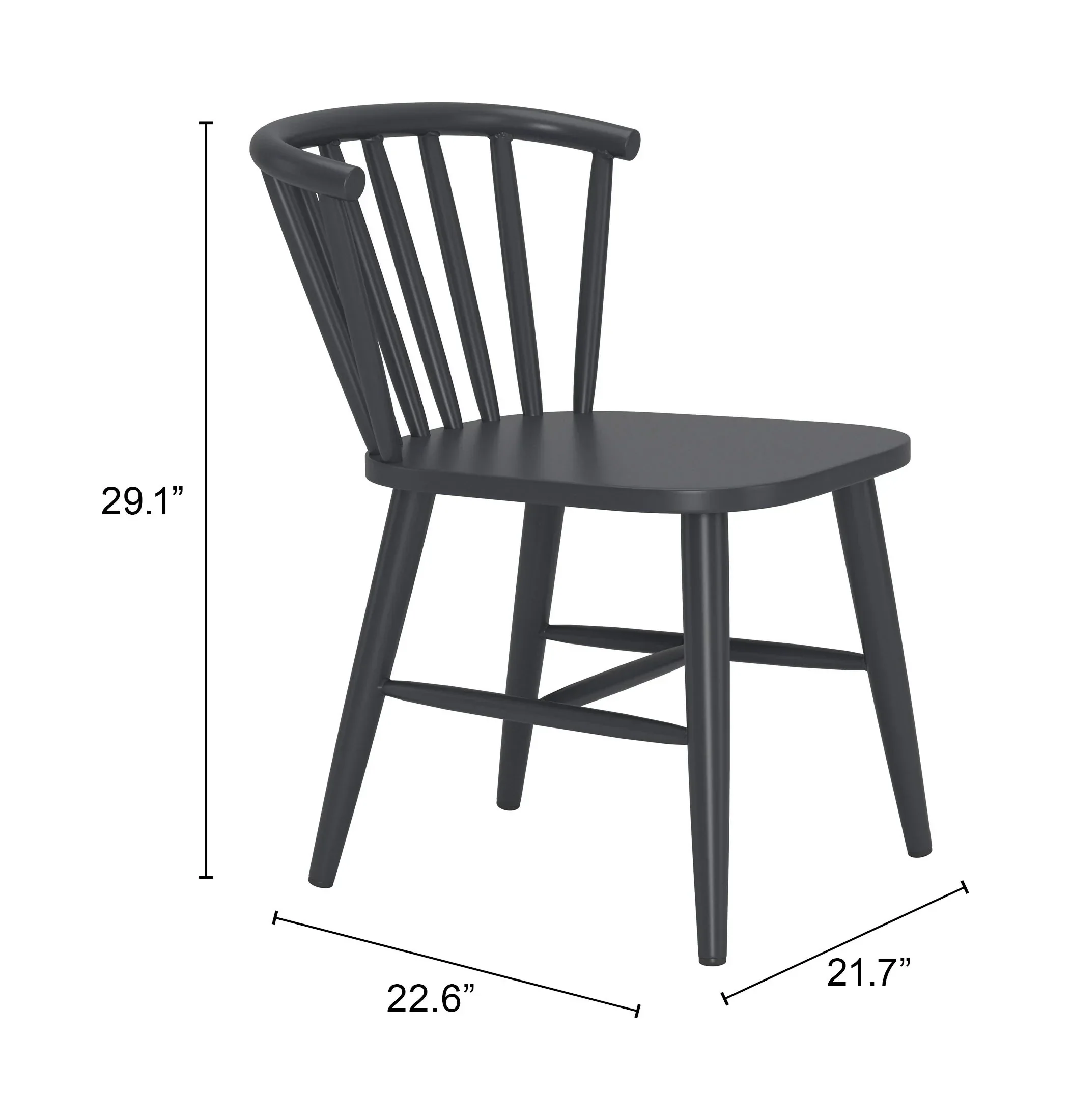 Shio Dining Chair Black - Set of 2 - Image 7