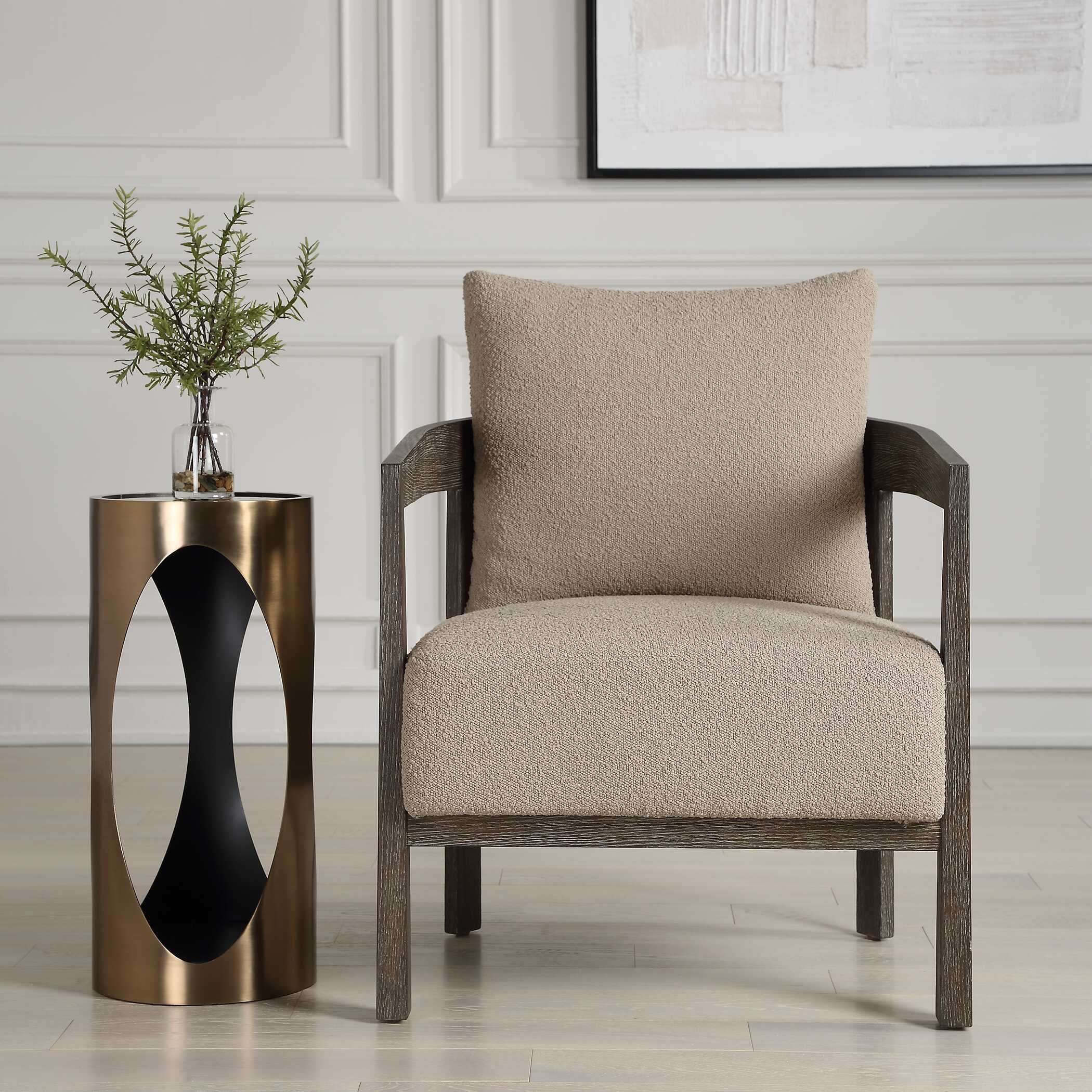 Sienna Sand Fabric Accent Chair - Image 2