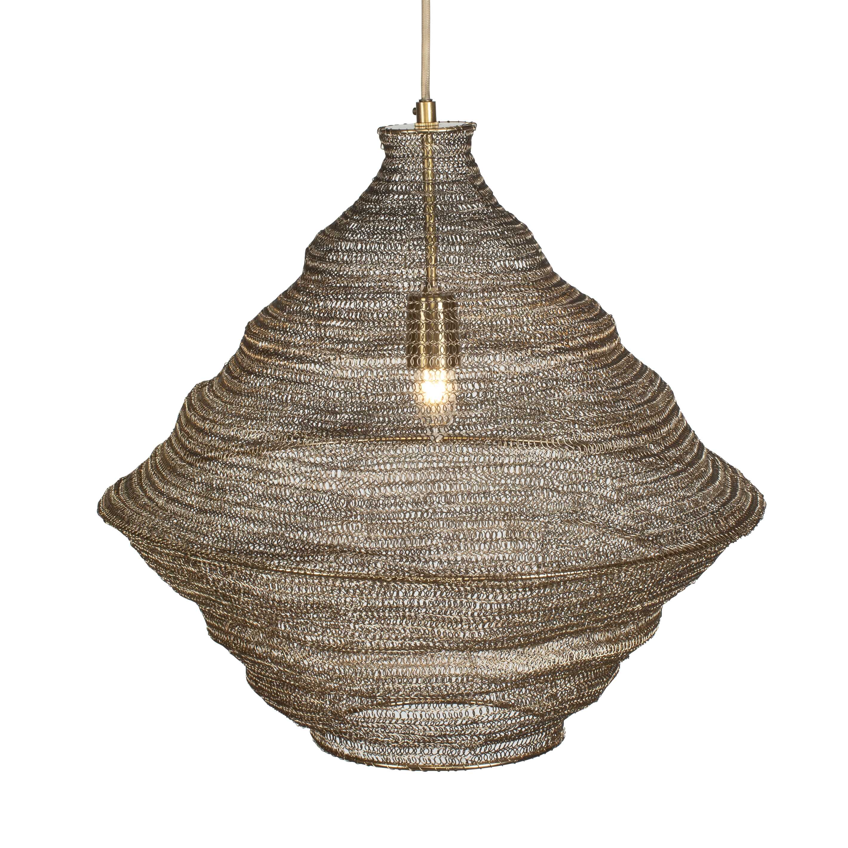 Sigh Woven Brass 1 Light Pendant - Image 11