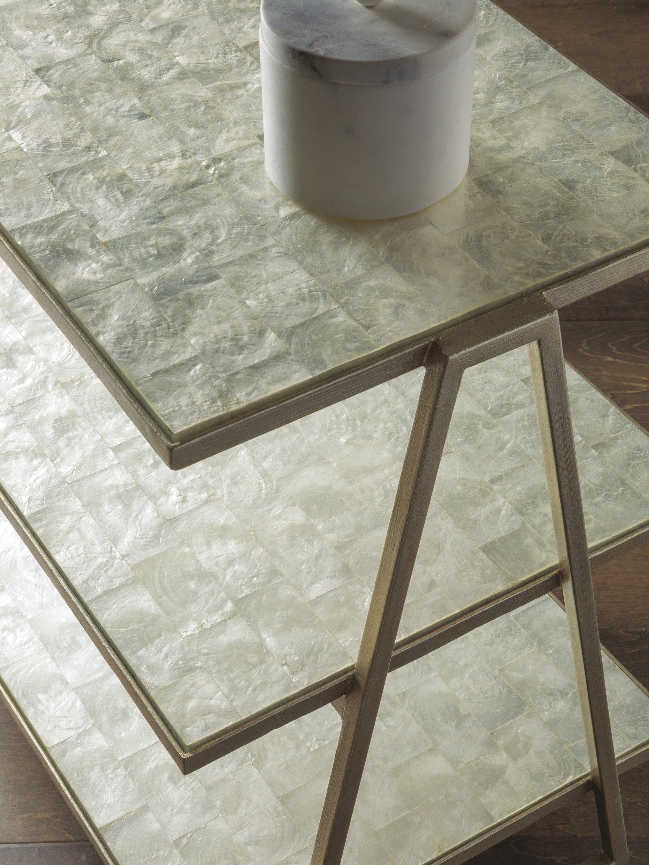 Signature Designs Cumulus Capiz Triangular Tier Table - Image 3