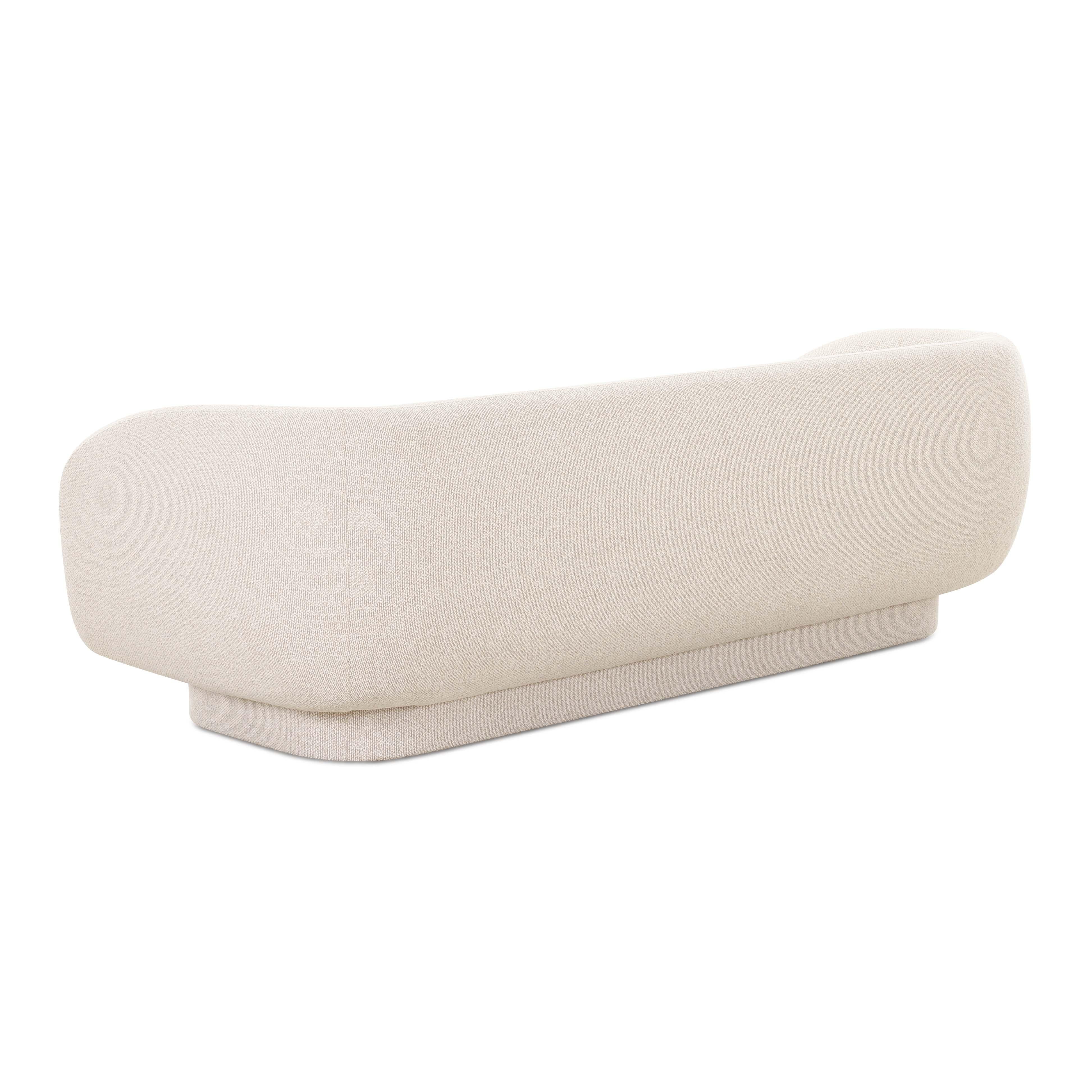 Simone 96" Cream Performance Boucle Sofa - Image 4