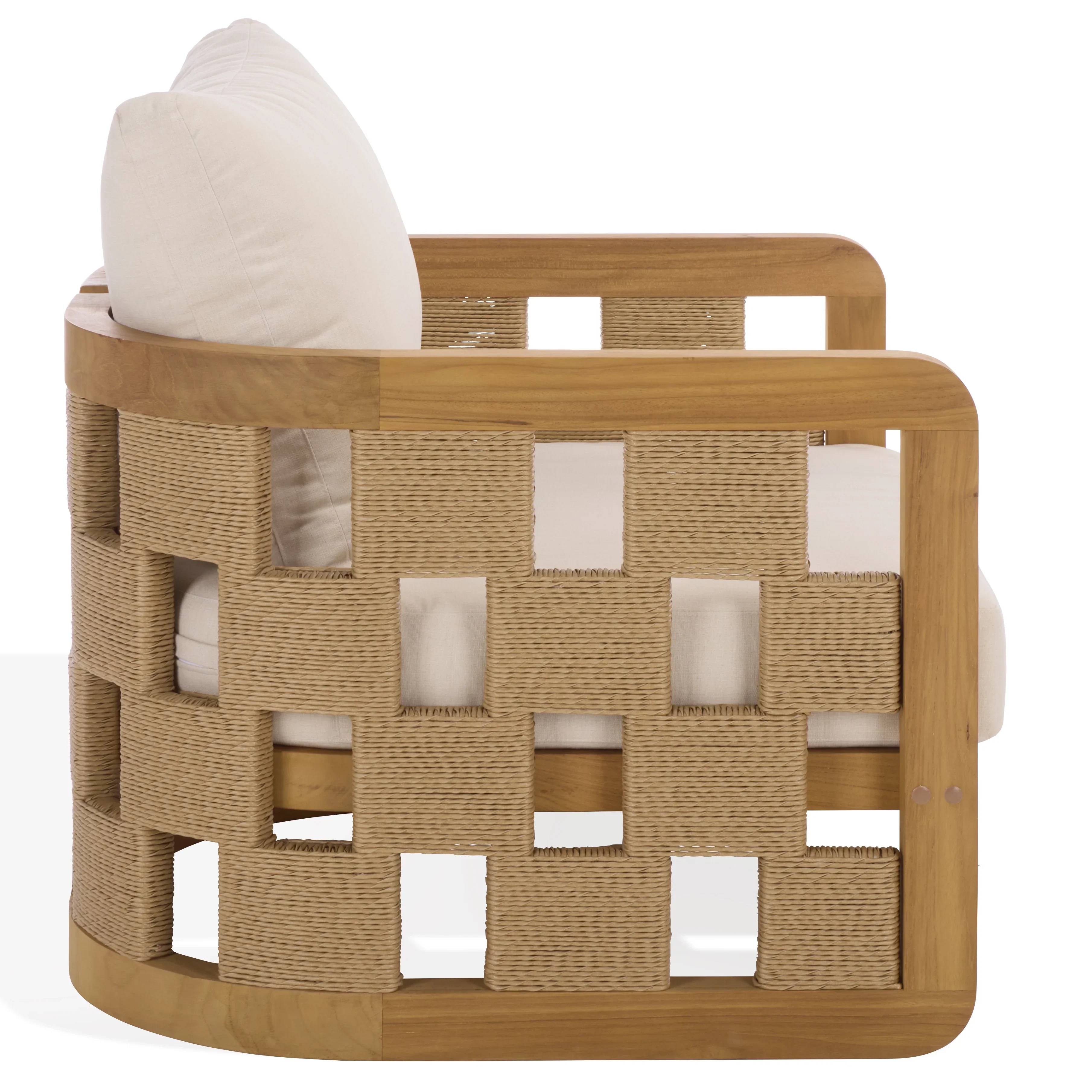 Skipper Teak And Hyacinth Patio Chair - Image 7